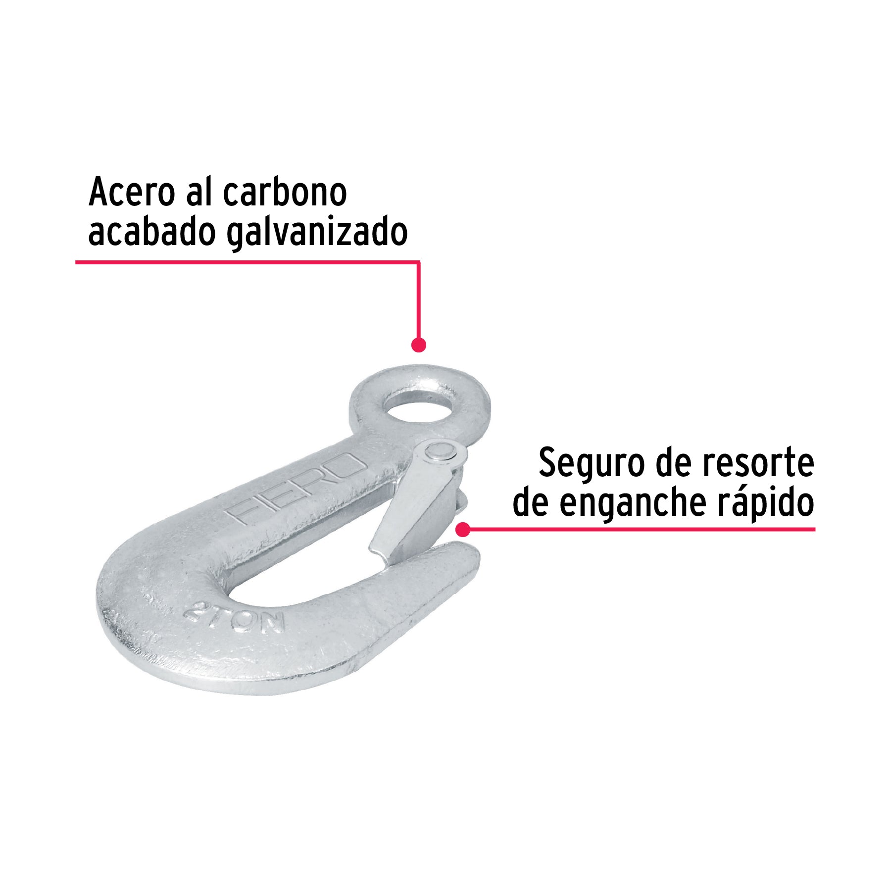 Gancho eslinga de 5/8", 4400 lbs