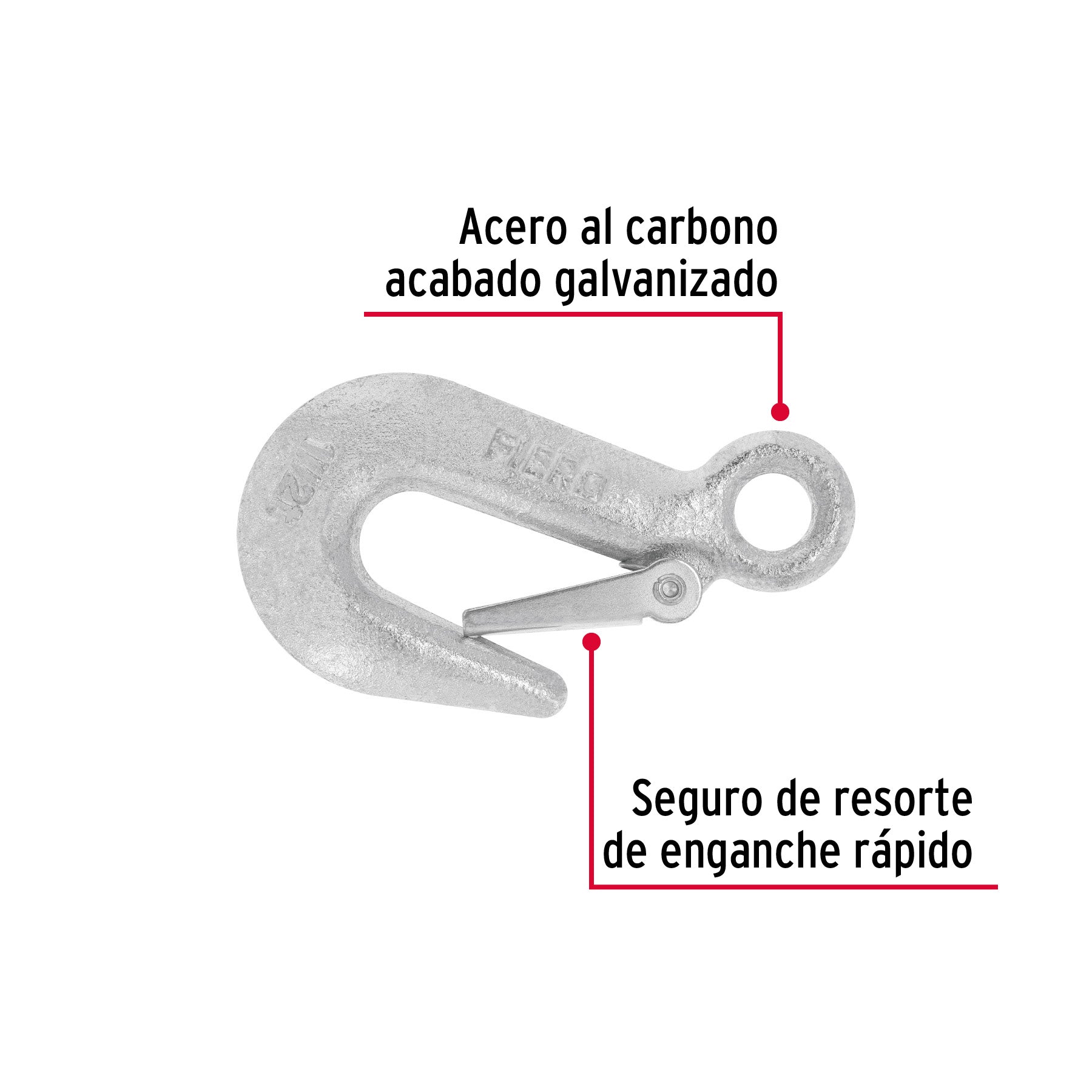 Gancho eslinga de 5/8", 3300 lbs