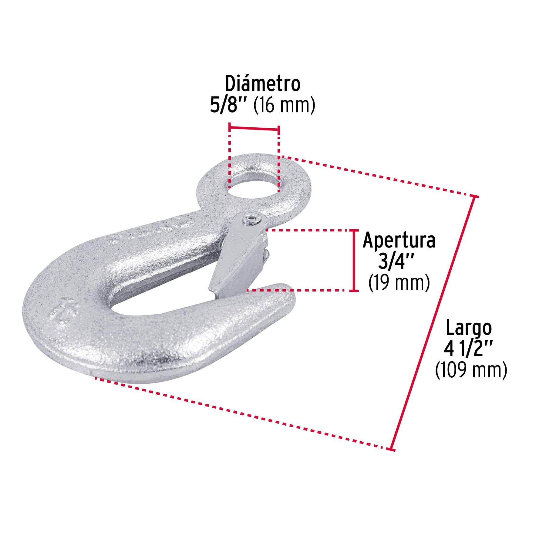 Gancho eslinga para cable de 5/8"