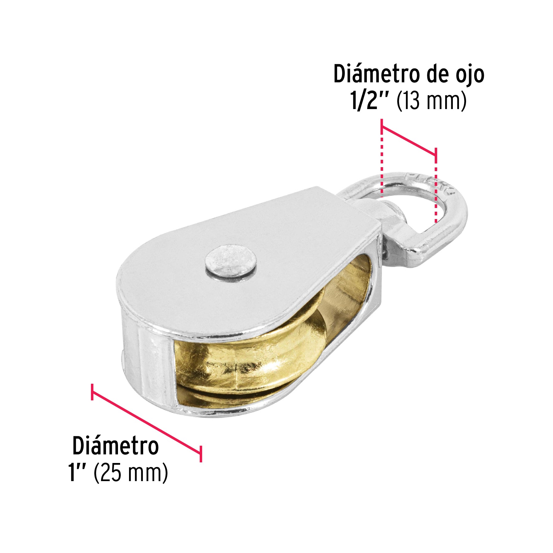 Garrucha para noria de 1"