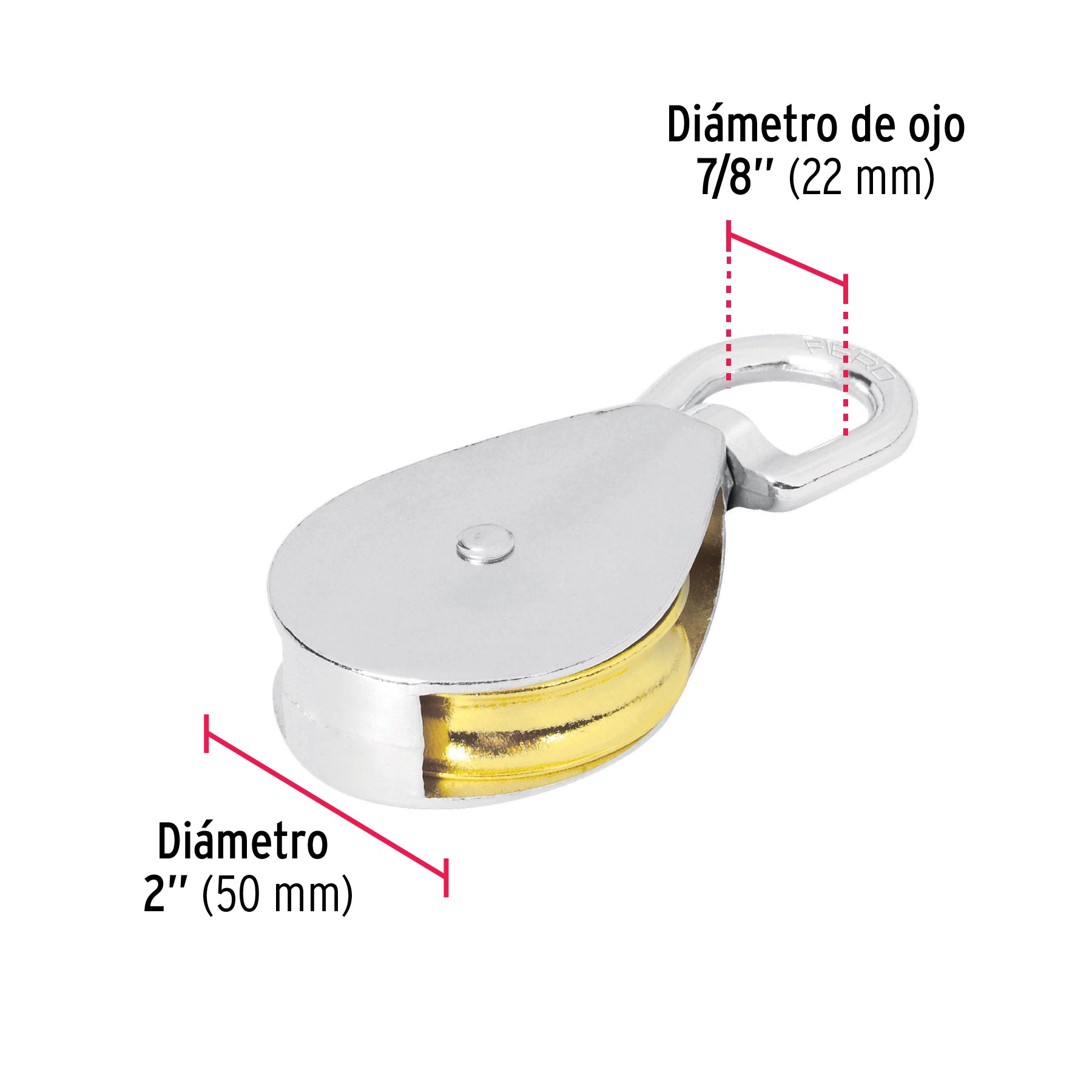 Garrucha para noria de 2"