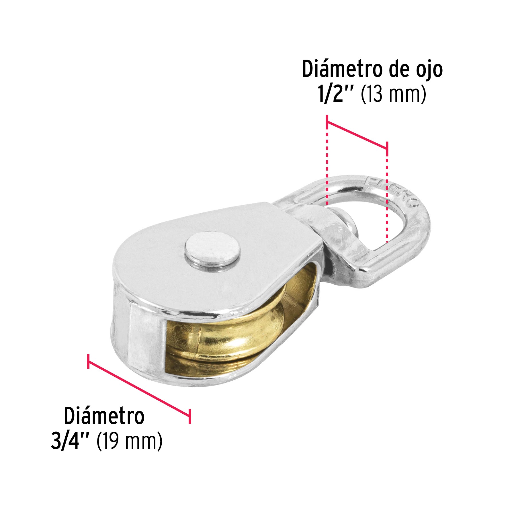 Garrucha para noria de 3/4"