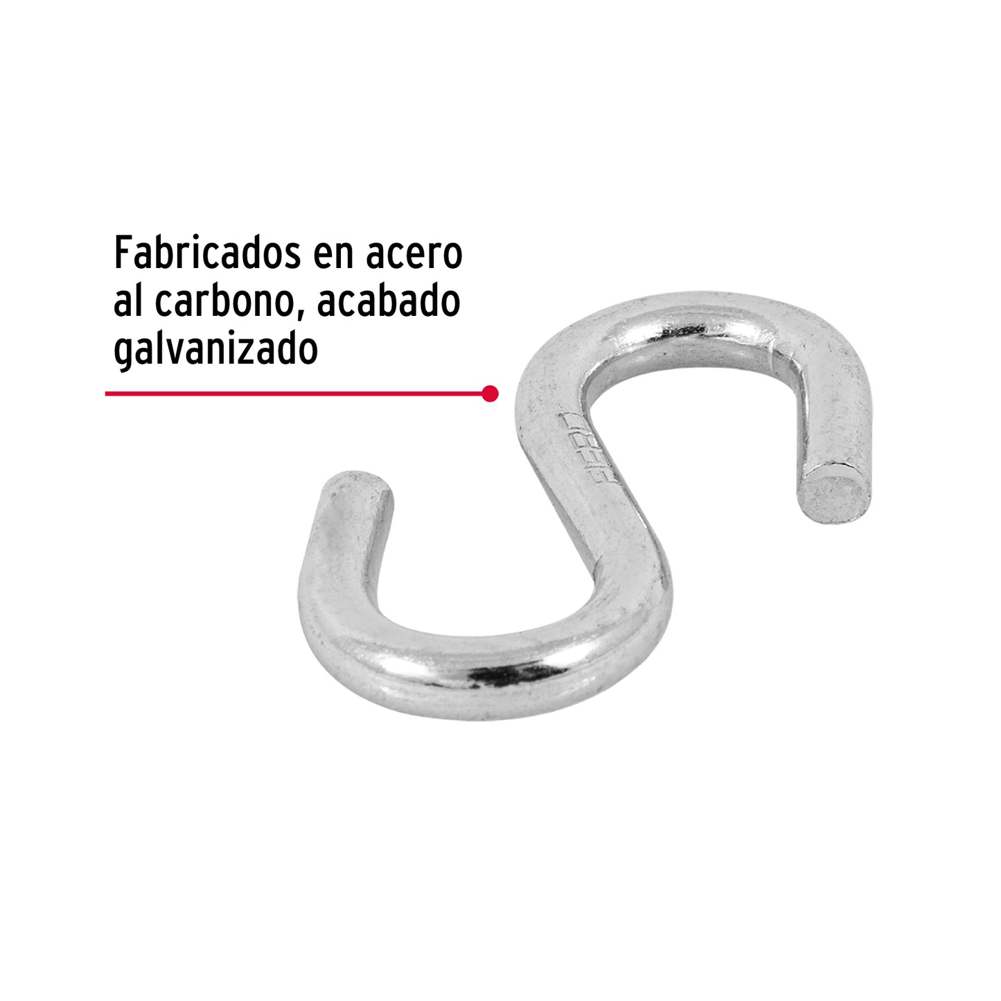Gancho "s" para cable de 1/4"