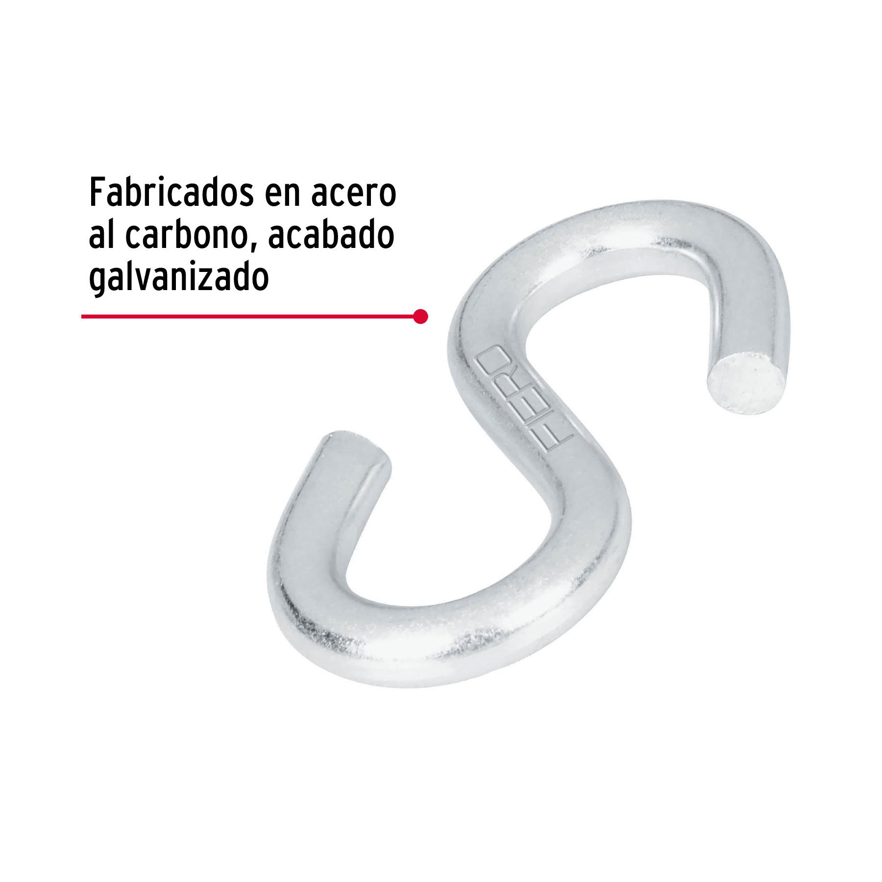 Gancho "s" para cable de 5/16"