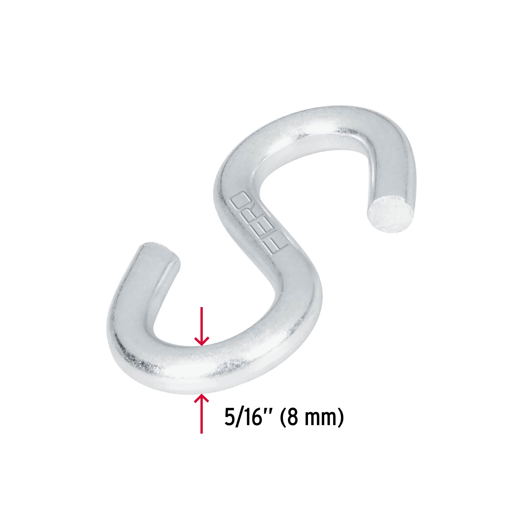 Gancho "s" para cable de 5/16"