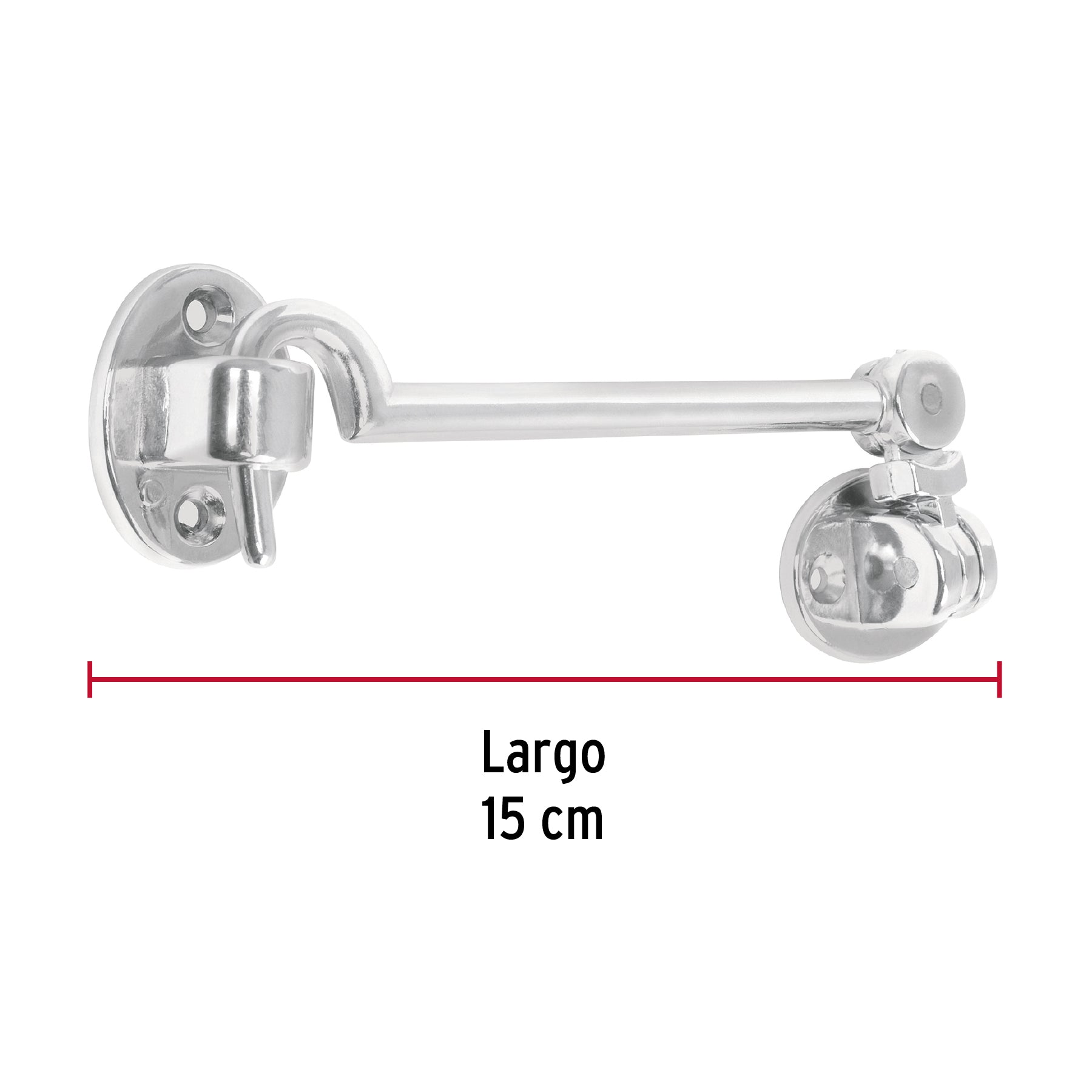 Gancho para puerta de cromo
