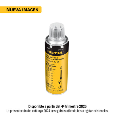 Lata de gas butano para encendedor, 125 ml