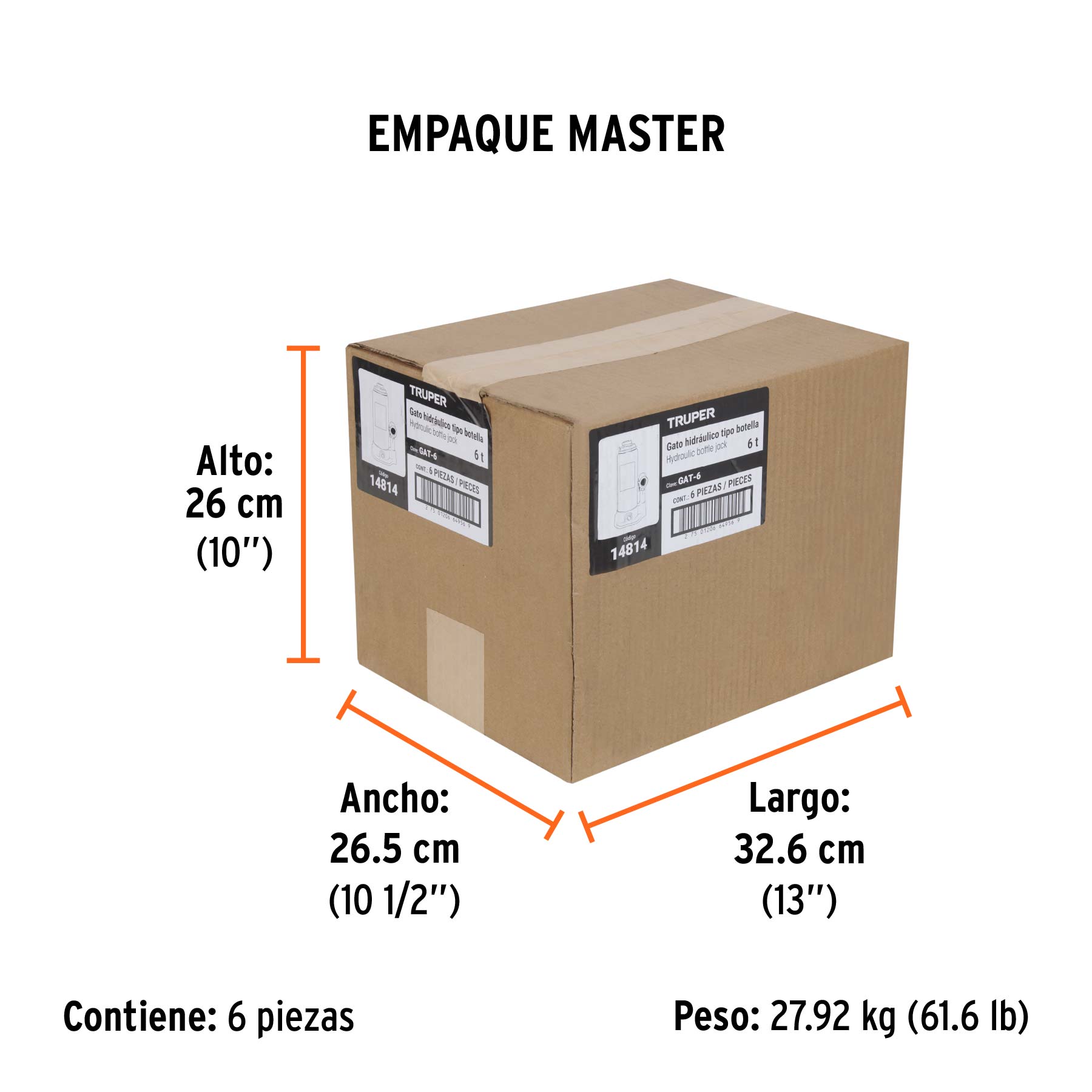 Gato de botella, 6 tons