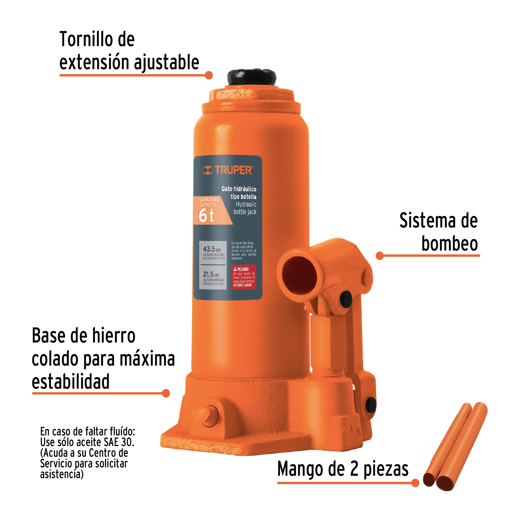 Gato de botella, 6 tons