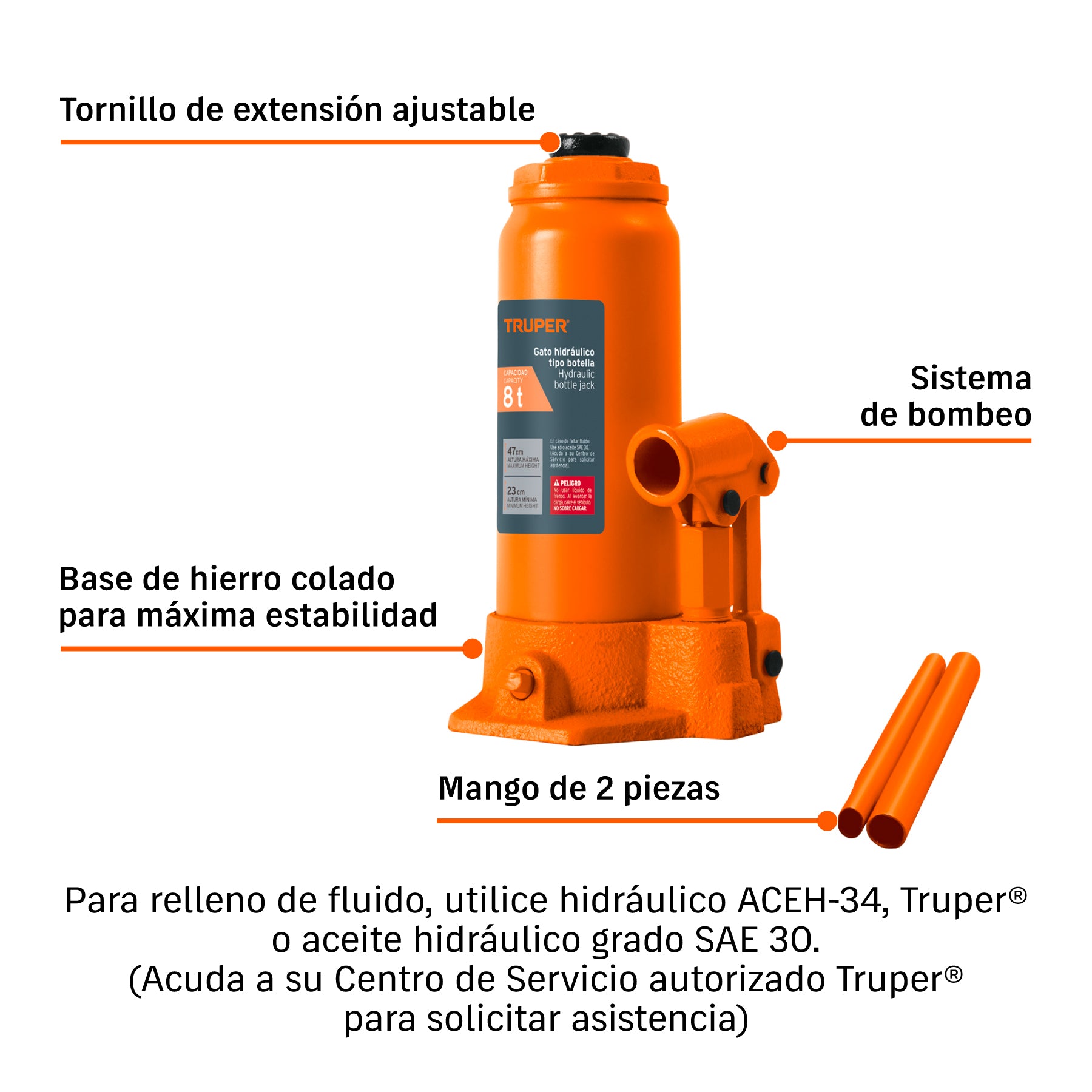 Gato de botella, 8 tons