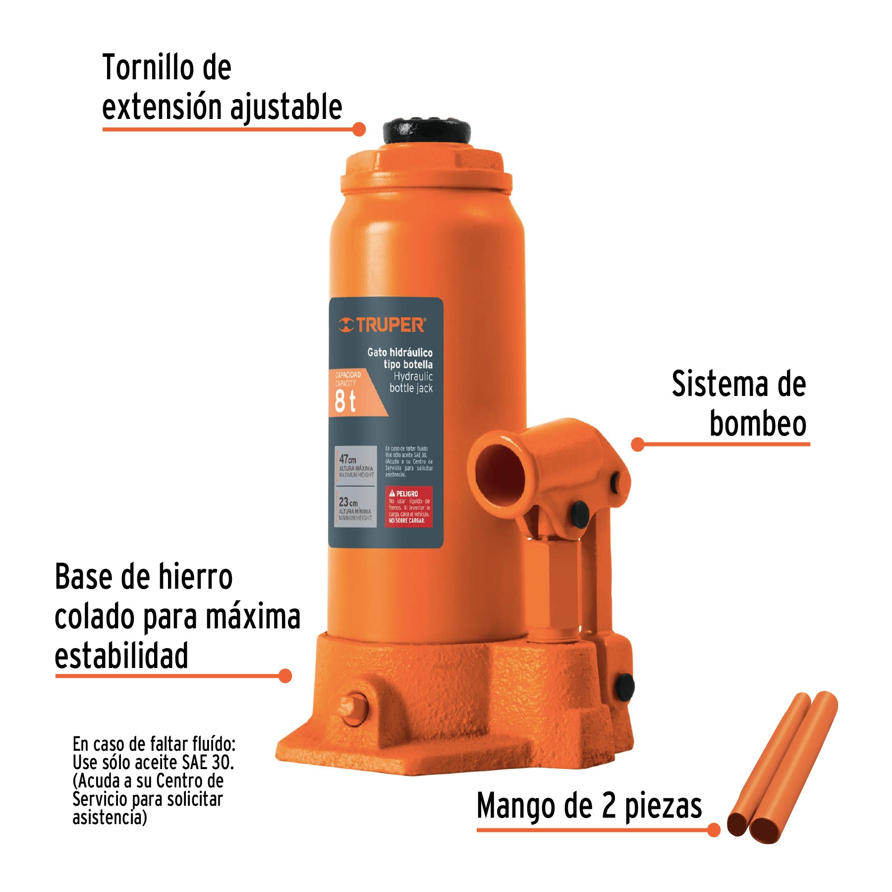 Gato de botella, 8 tons