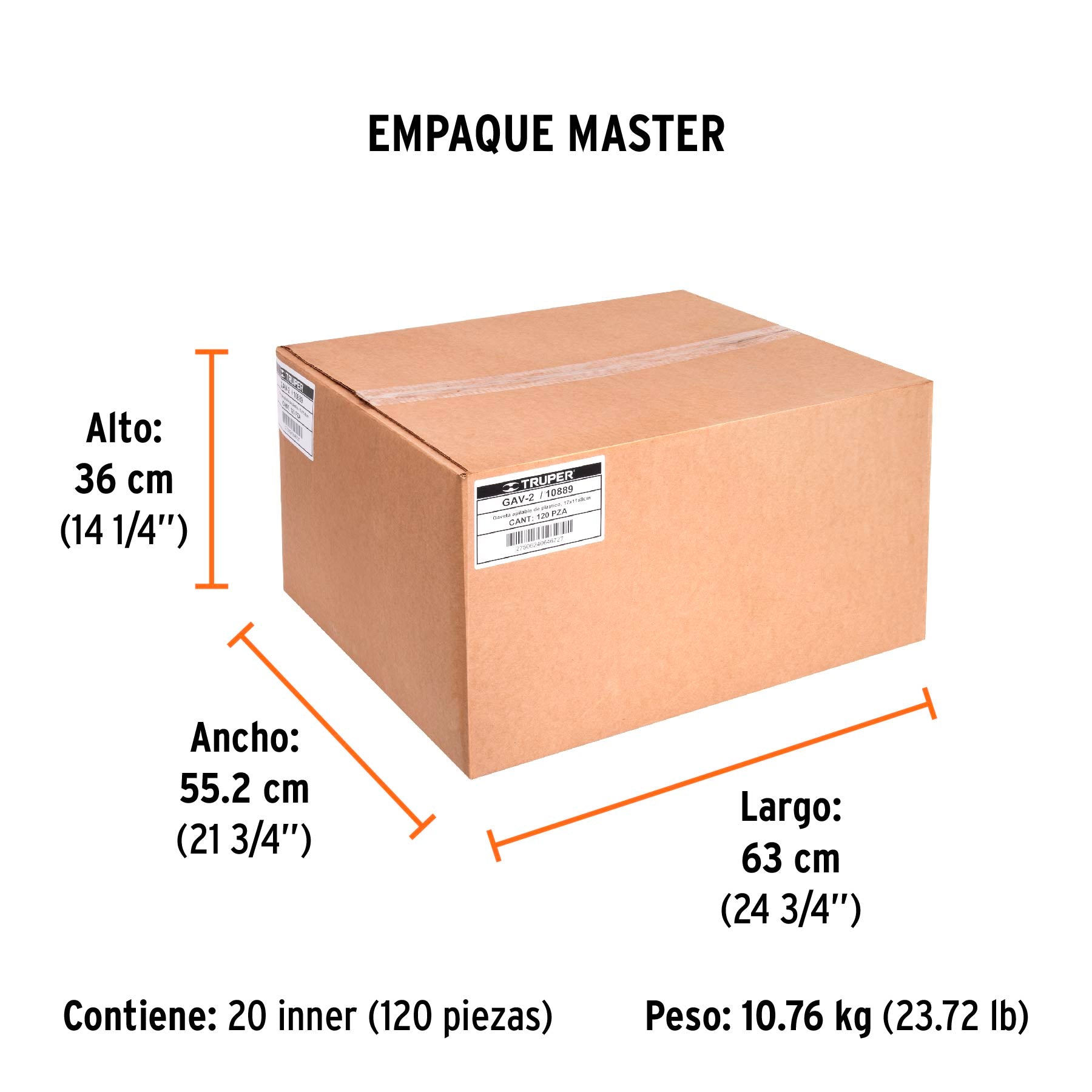 Gaveta apilable de plástico, 16.5 x 10.5 x 7.5 cm