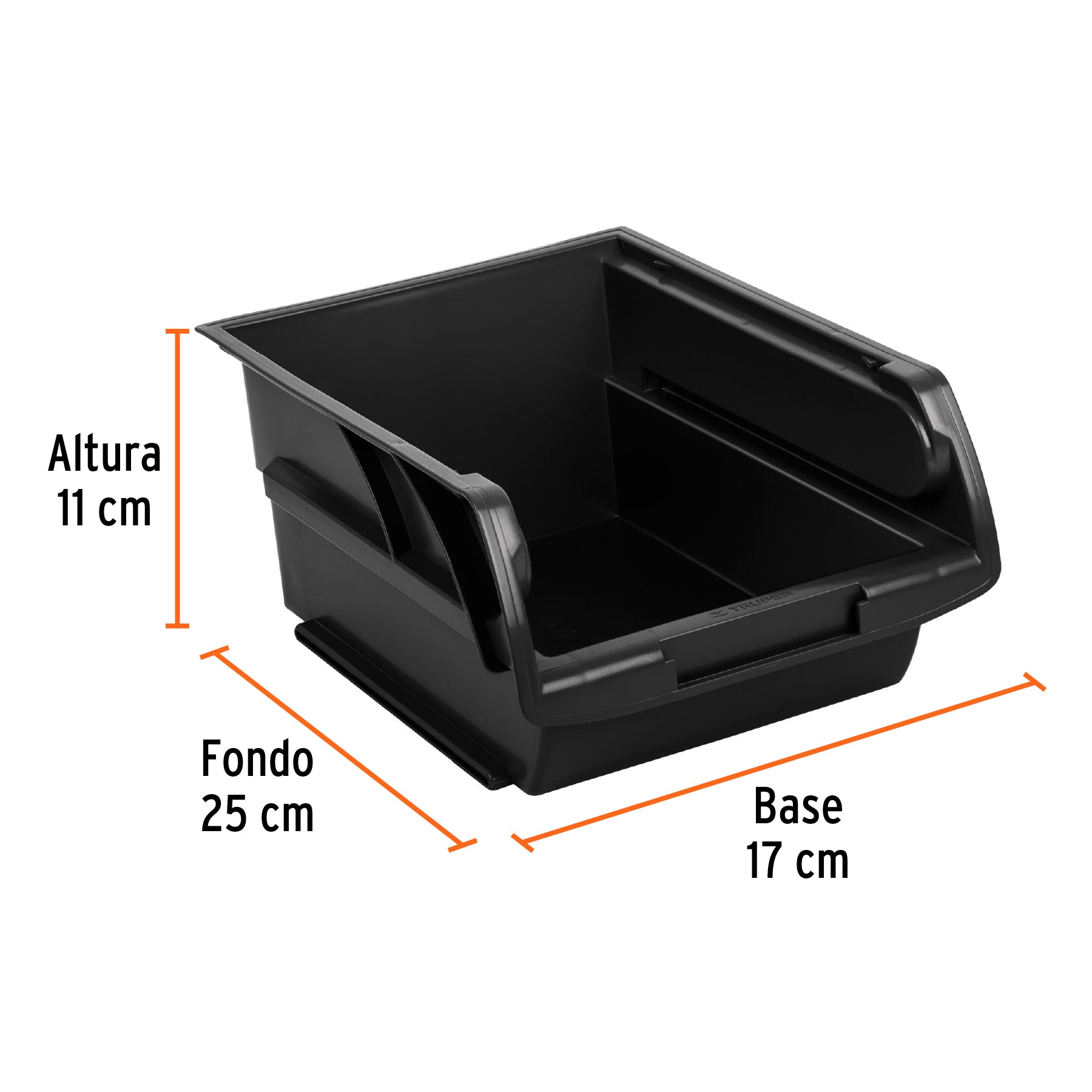 Gaveta apilable de plástico, 24.5 x 17 x 11 cm