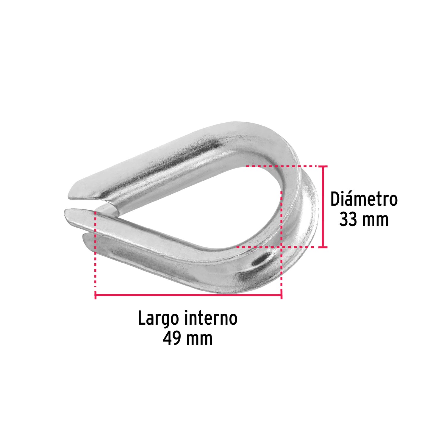Guardacabo galvanizado 1/2"