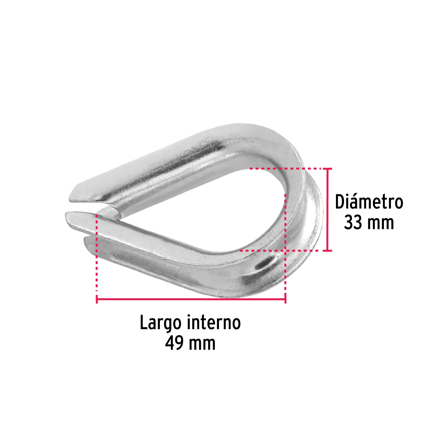 Guardacabo galvanizado 1/2"