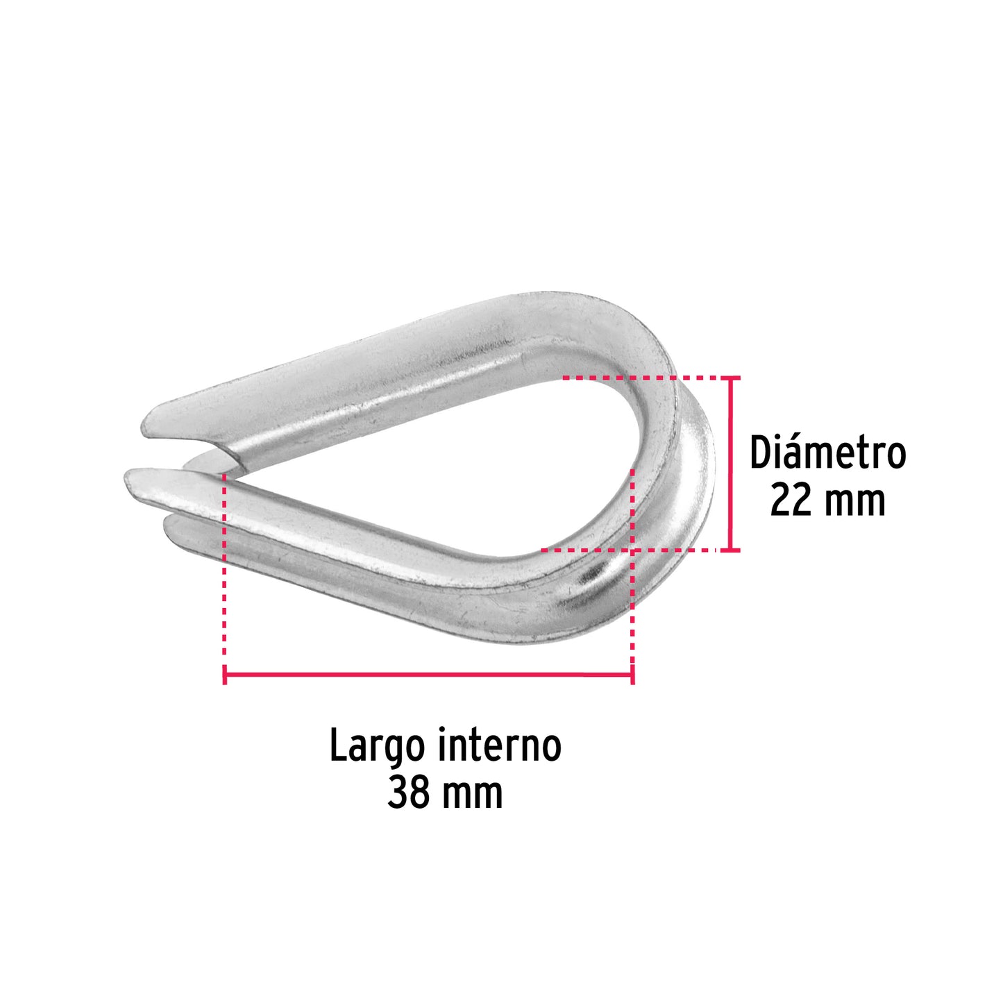 Guardacabo galvanizado 1/4"
