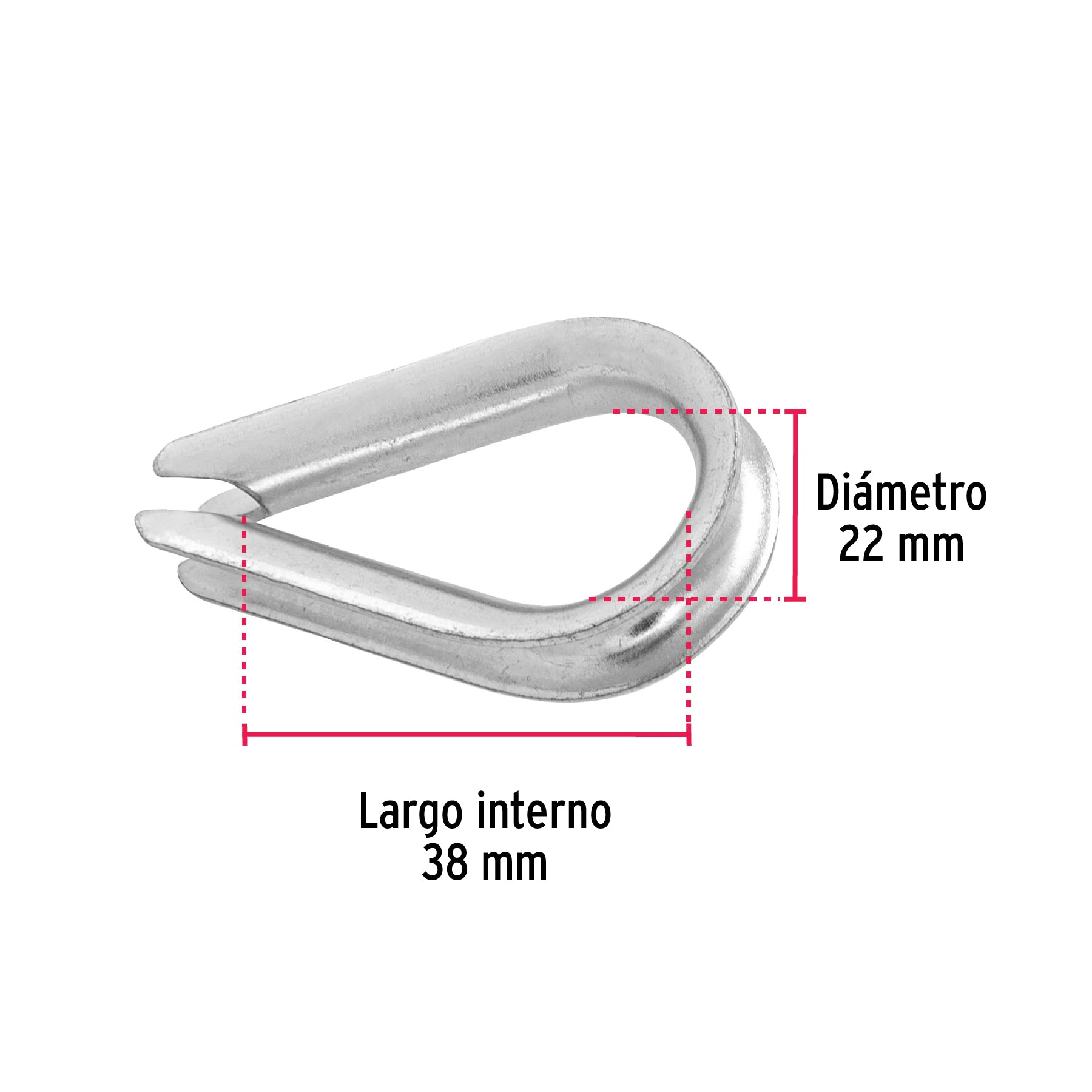 Guardacabo galvanizado 1/4"