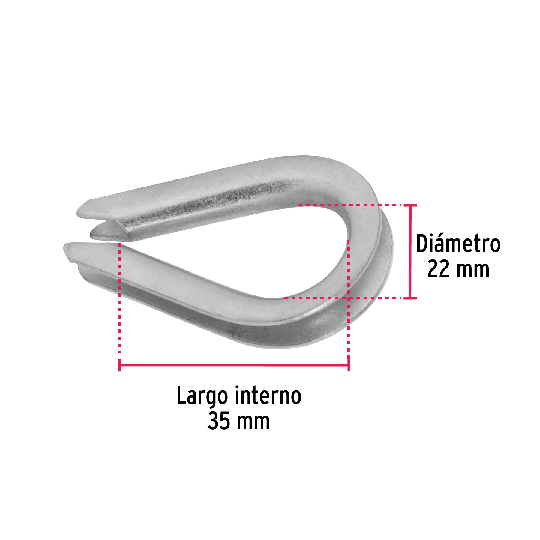 Guardacabo galvanizado 1/8"