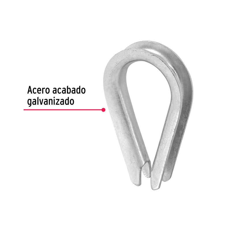 Guardacabo galvanizado 3/16"
