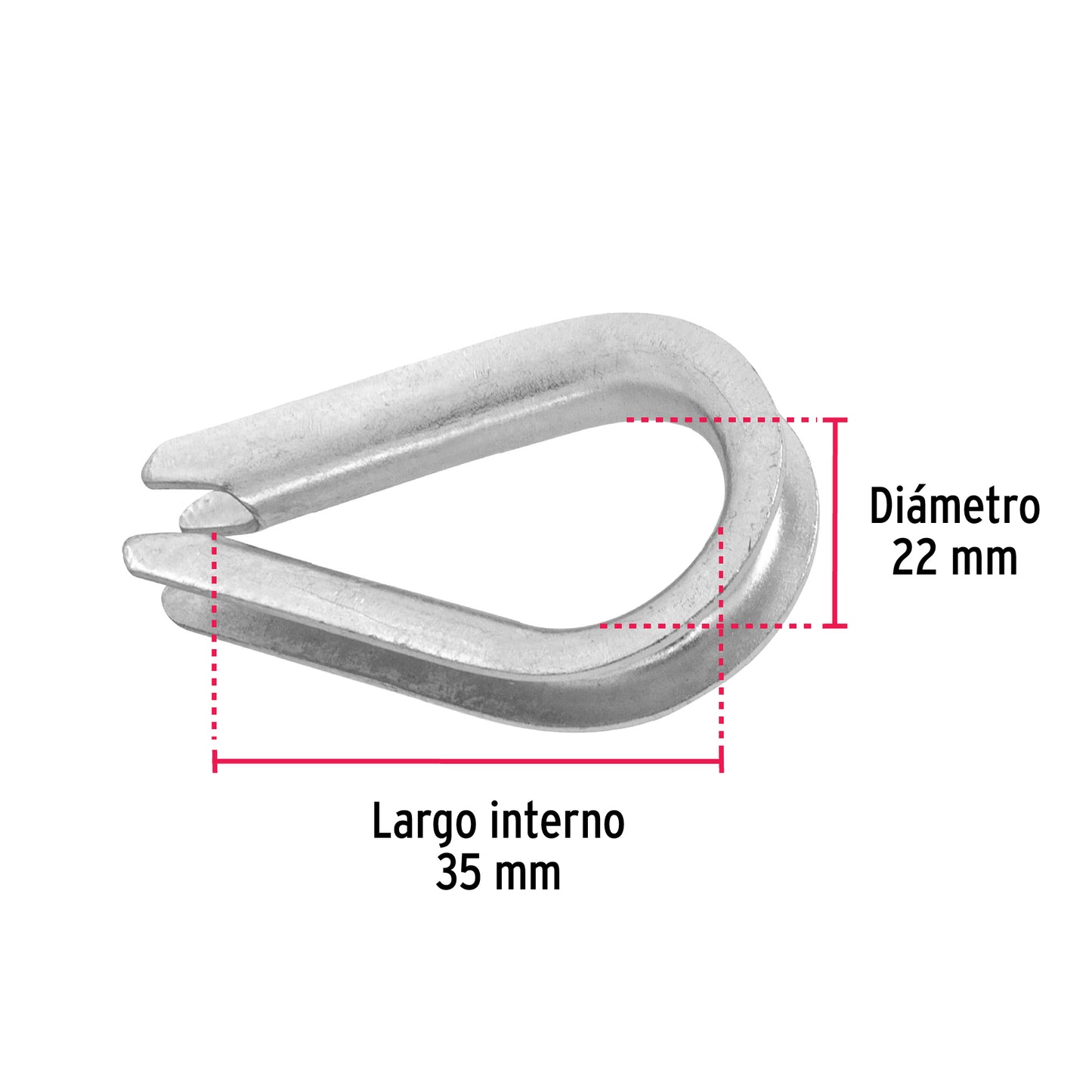 Guardacabo galvanizado 3/16"
