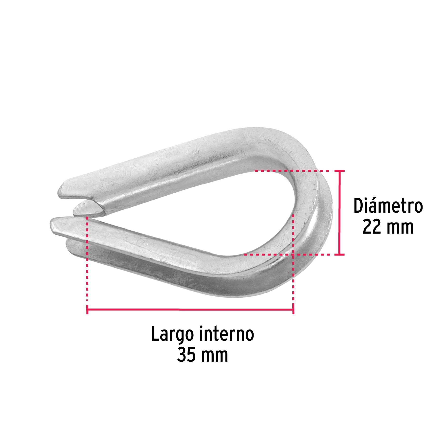 Guardacabo galvanizado 3/16"