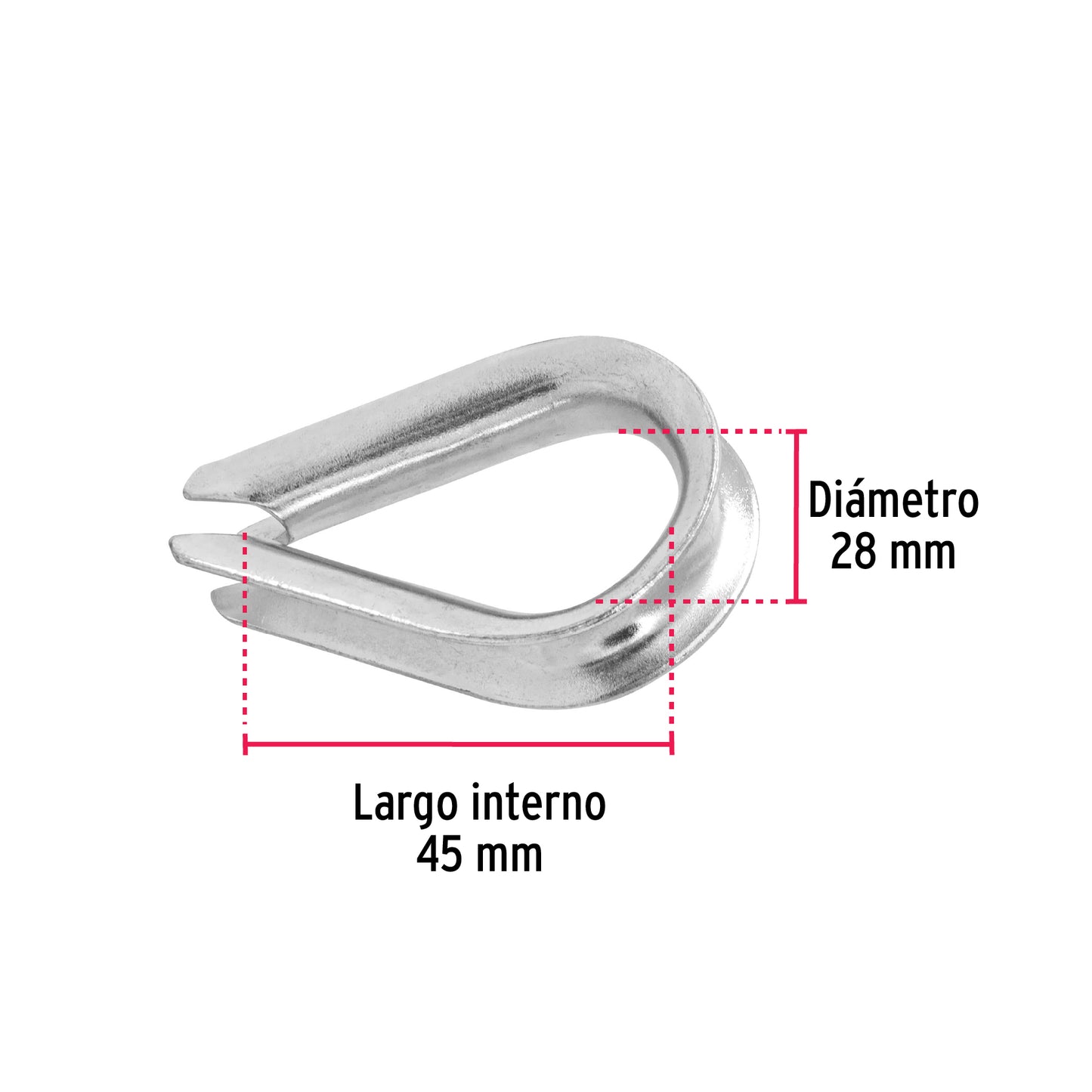 Guardacabo galvanizado 3/8"