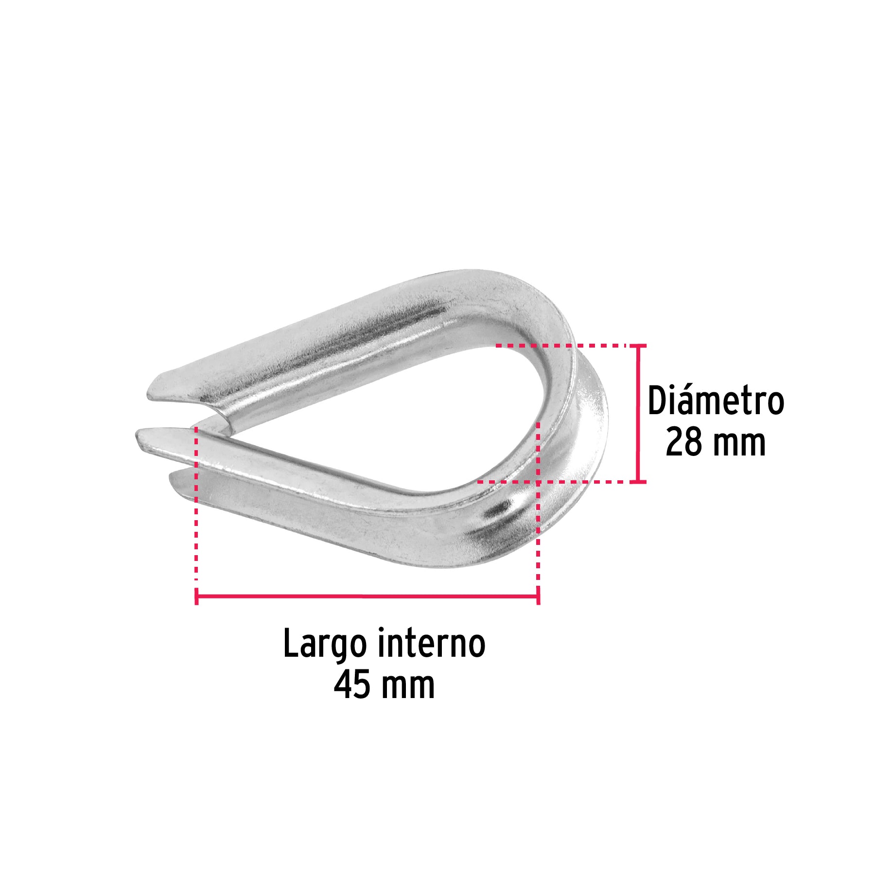 Guardacabo galvanizado 3/8"