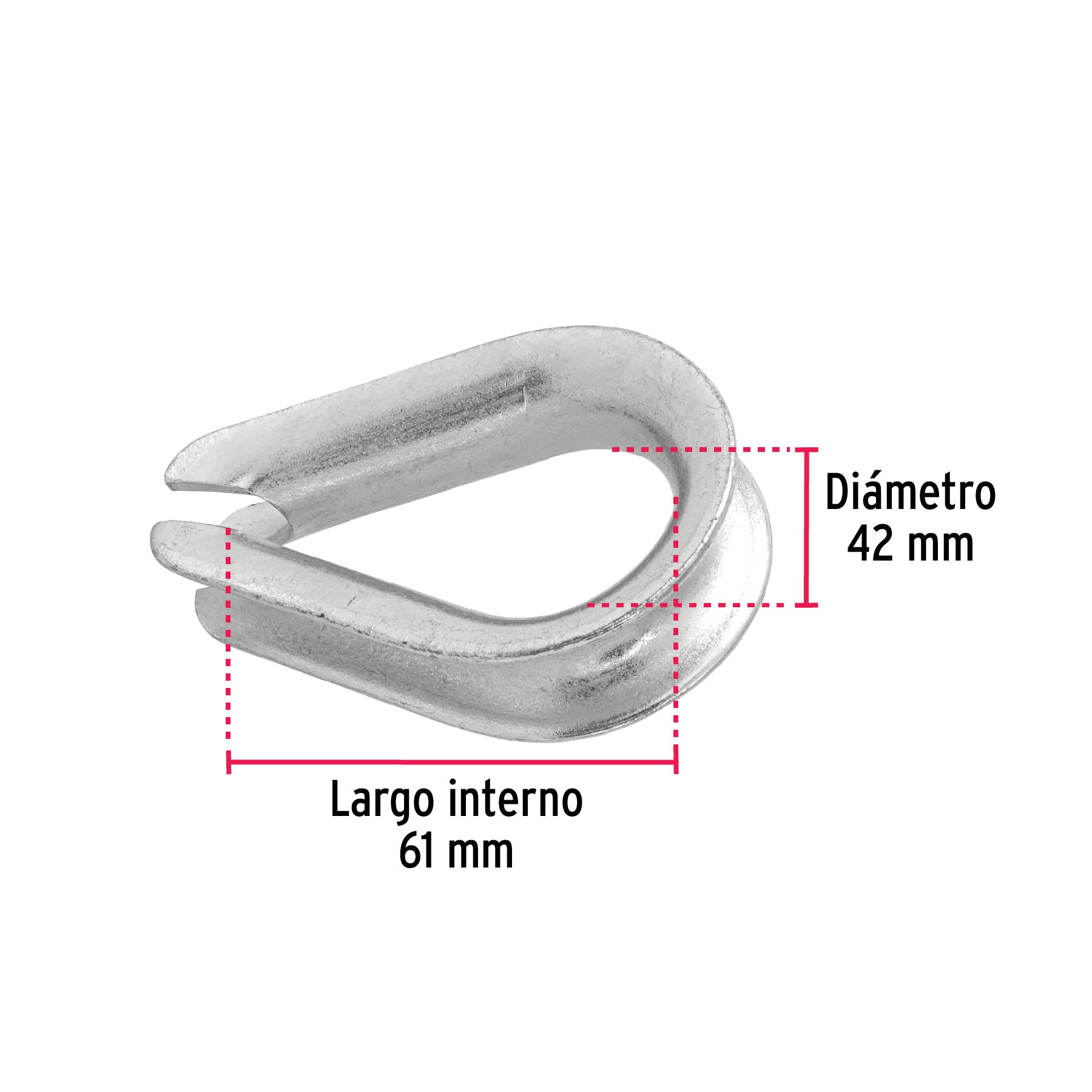 Guardacabo galvanizado 5/8"