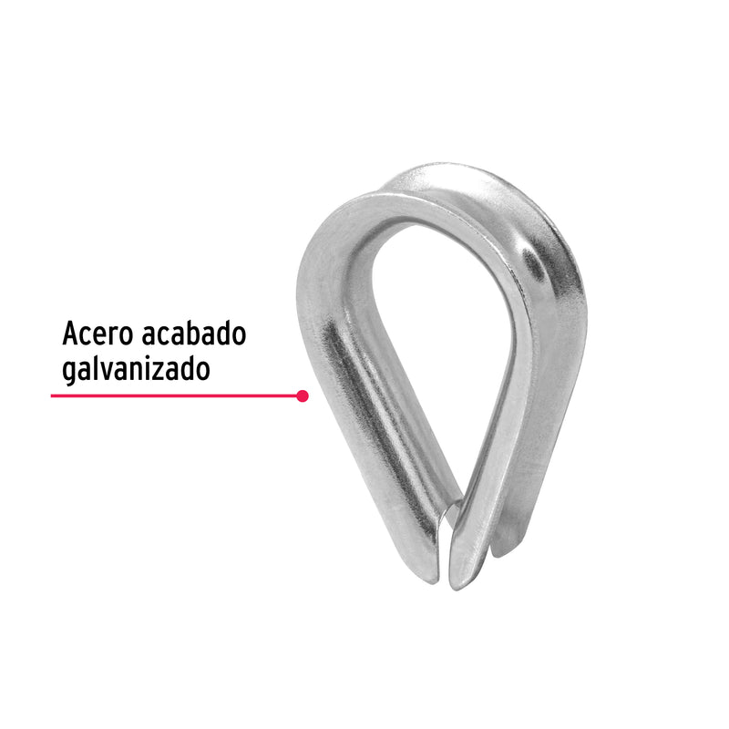 Guardacabo galvanizado 7/16"