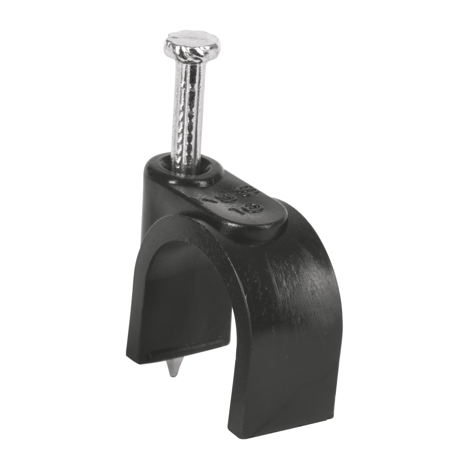 Grapa para cable redondo, 16 mm, negra, bolsa 20 piezas