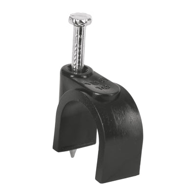 Grapa para cable redondo, 16 mm, negra, bolsa 20 piezas