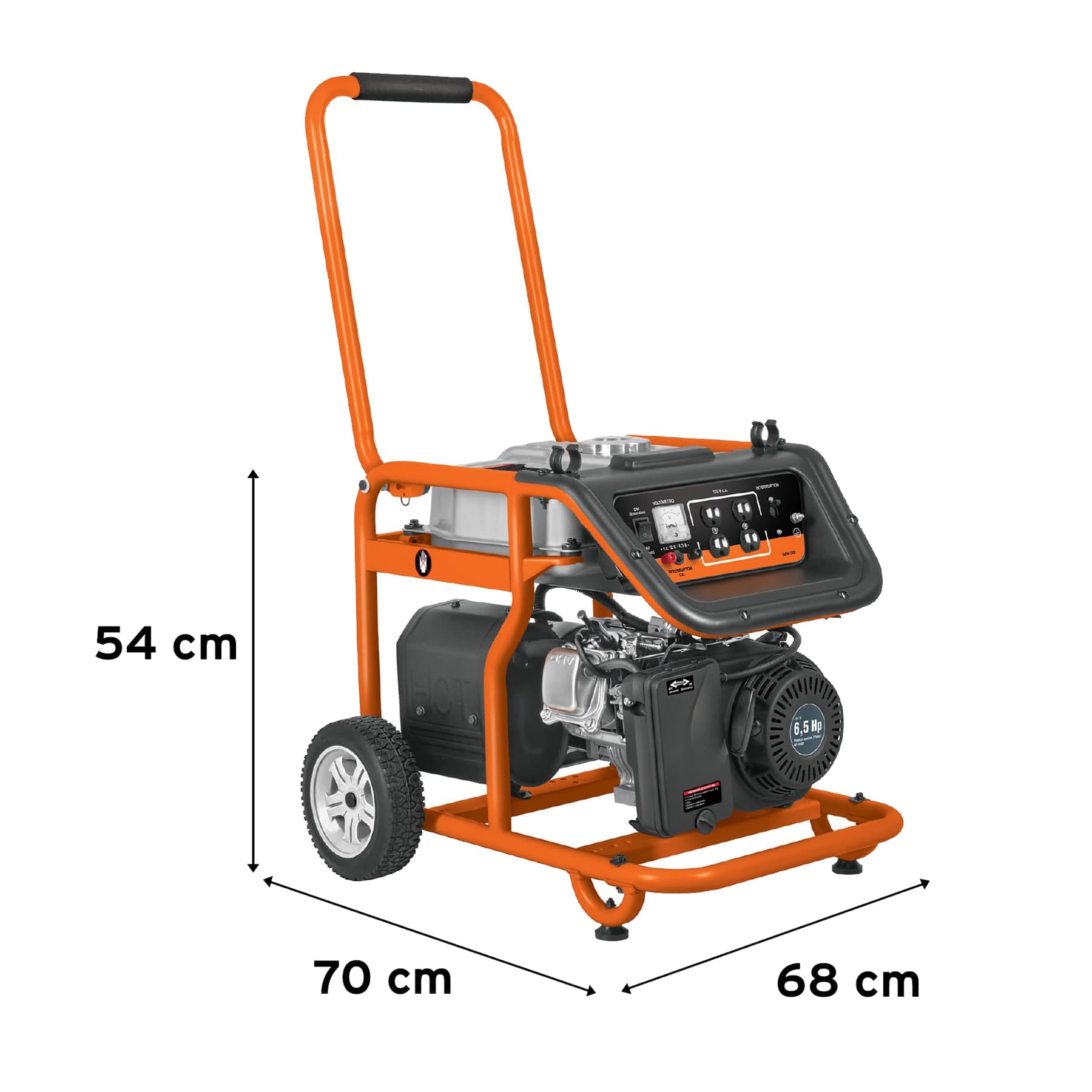 Generador eléctrico a gasolina, 2,500 W