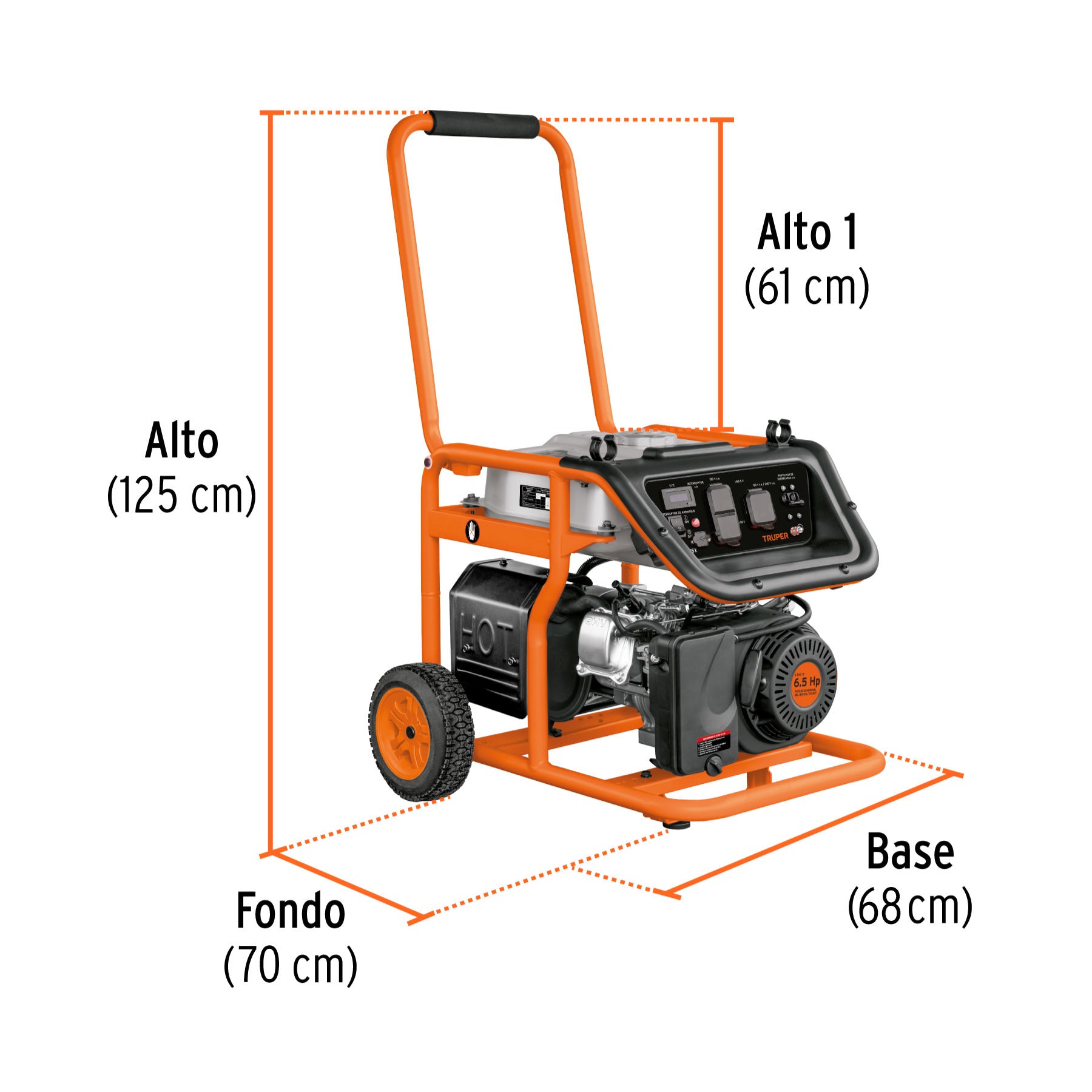 Generador eléctrico a gasolina, 5,500 W