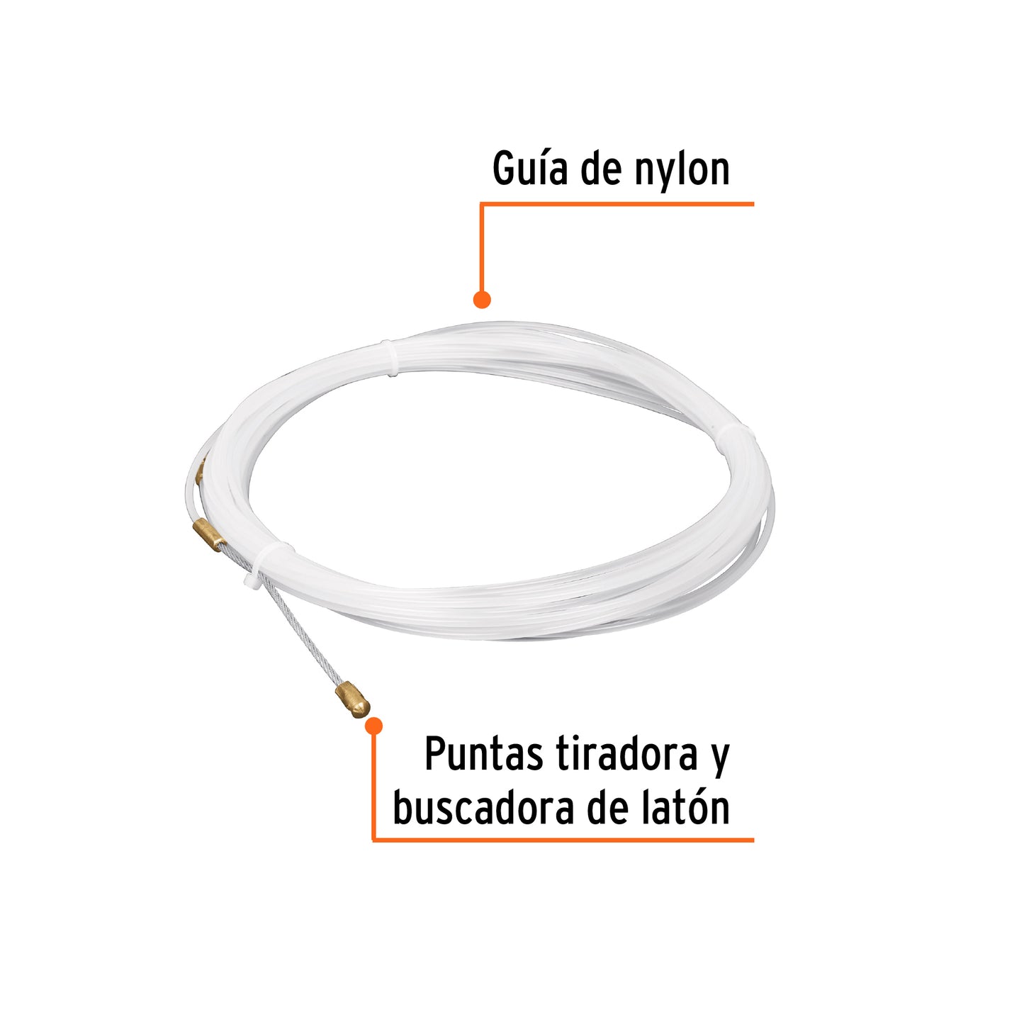 Guía de nylon para cable 10 m