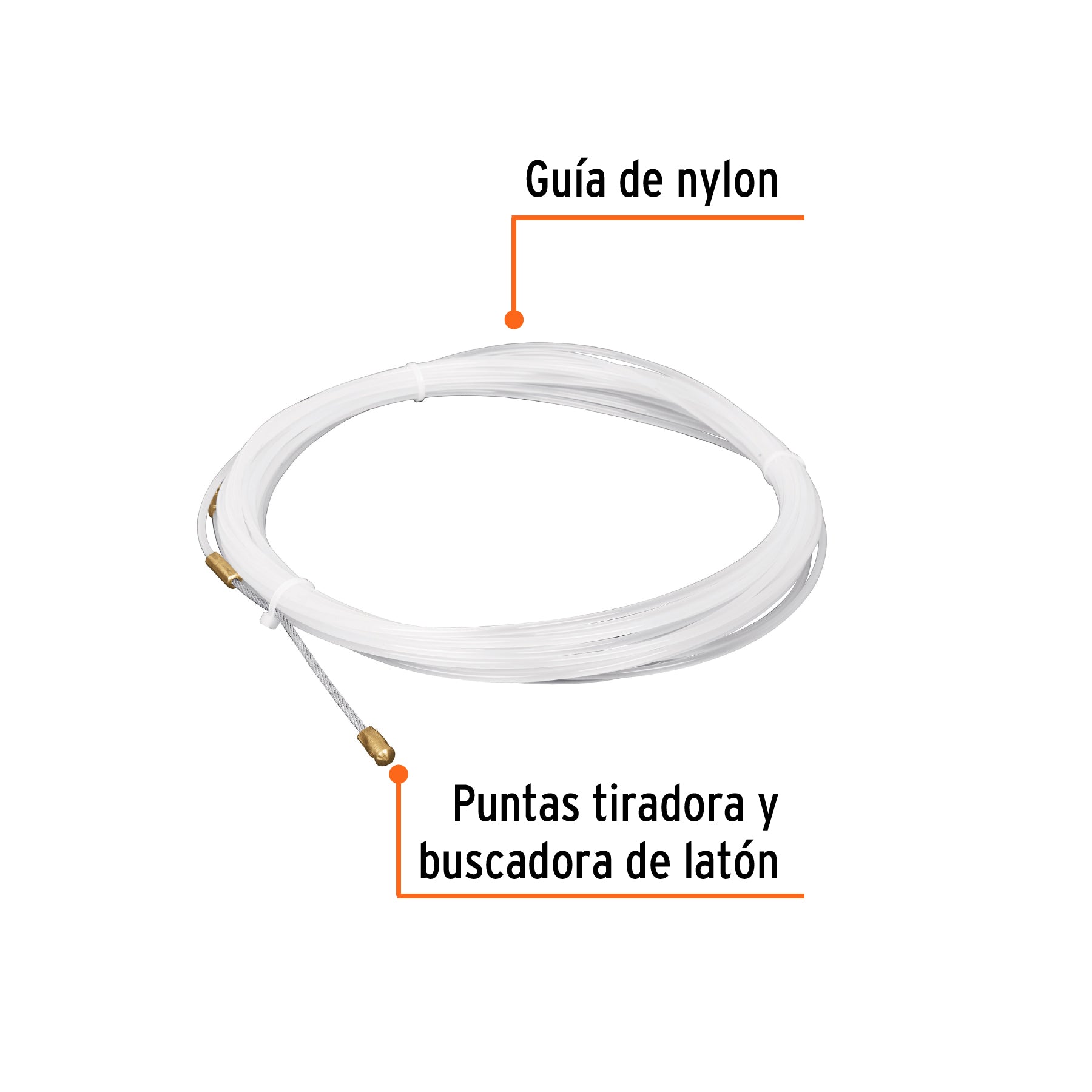 Guía de nylon para cable 10 m