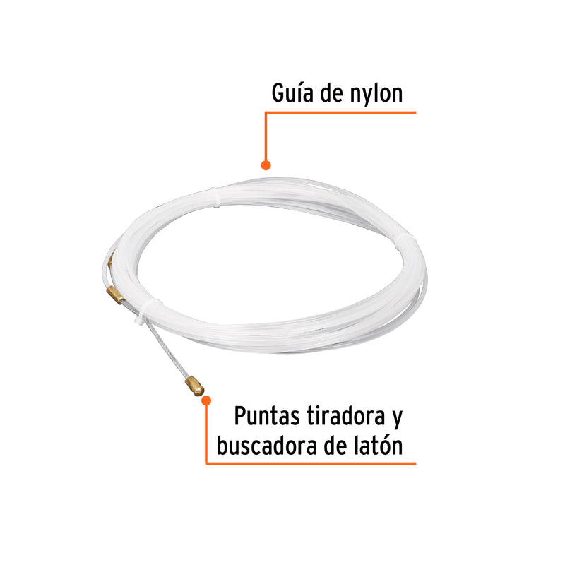 Guía de nylon para cable 10 m
