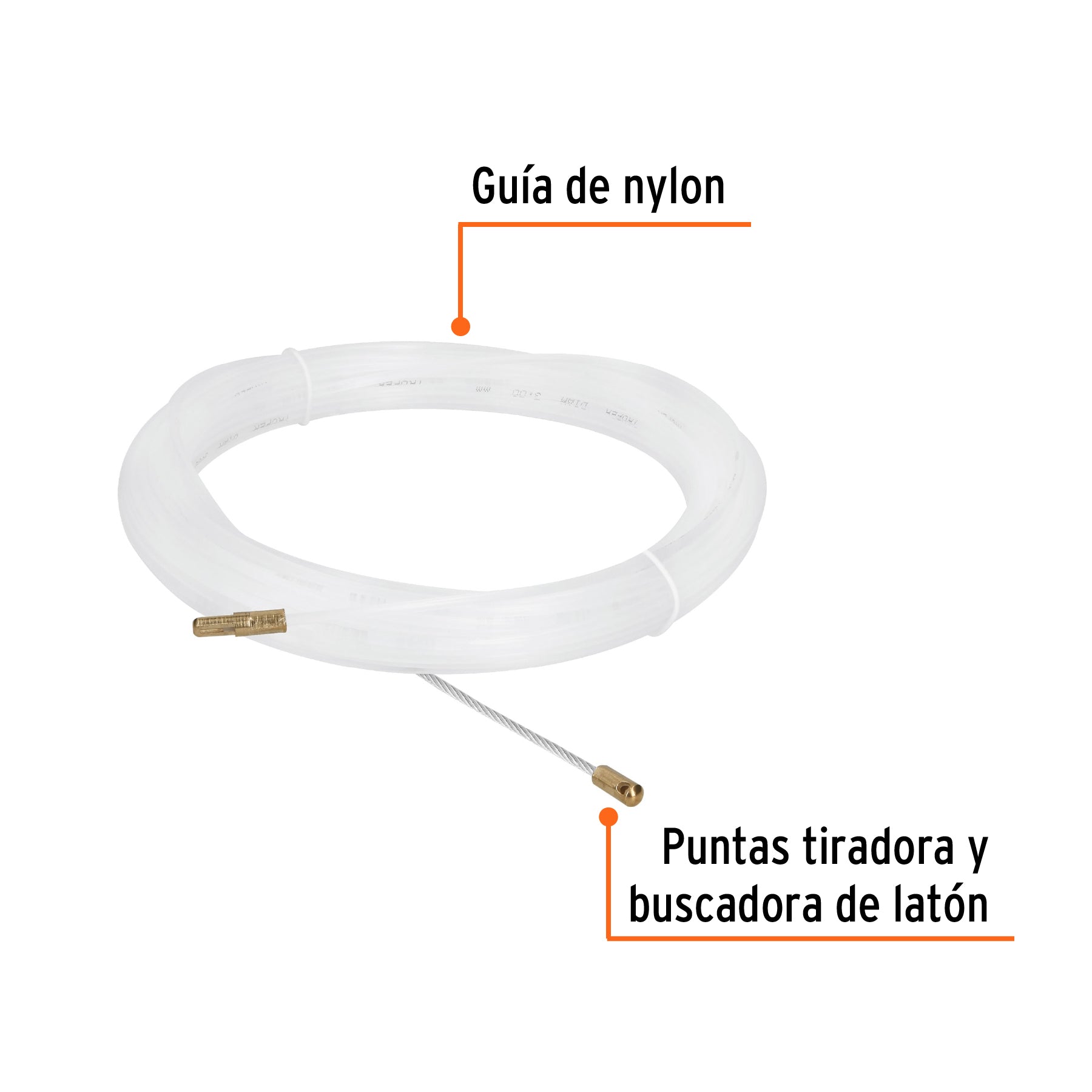 Guía de nylon para cable 15 m