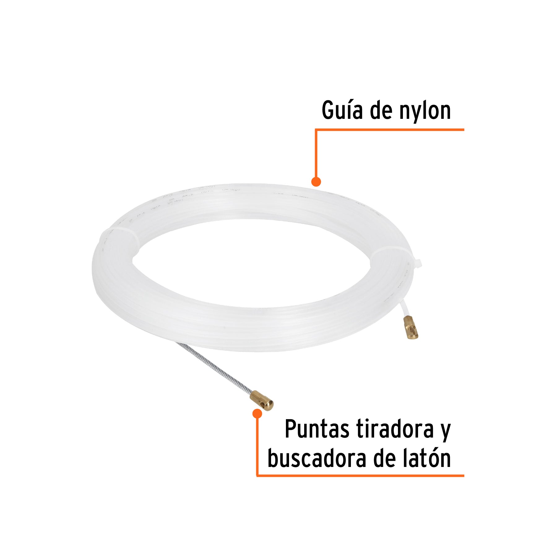 Guía de nylon para cable 20 m