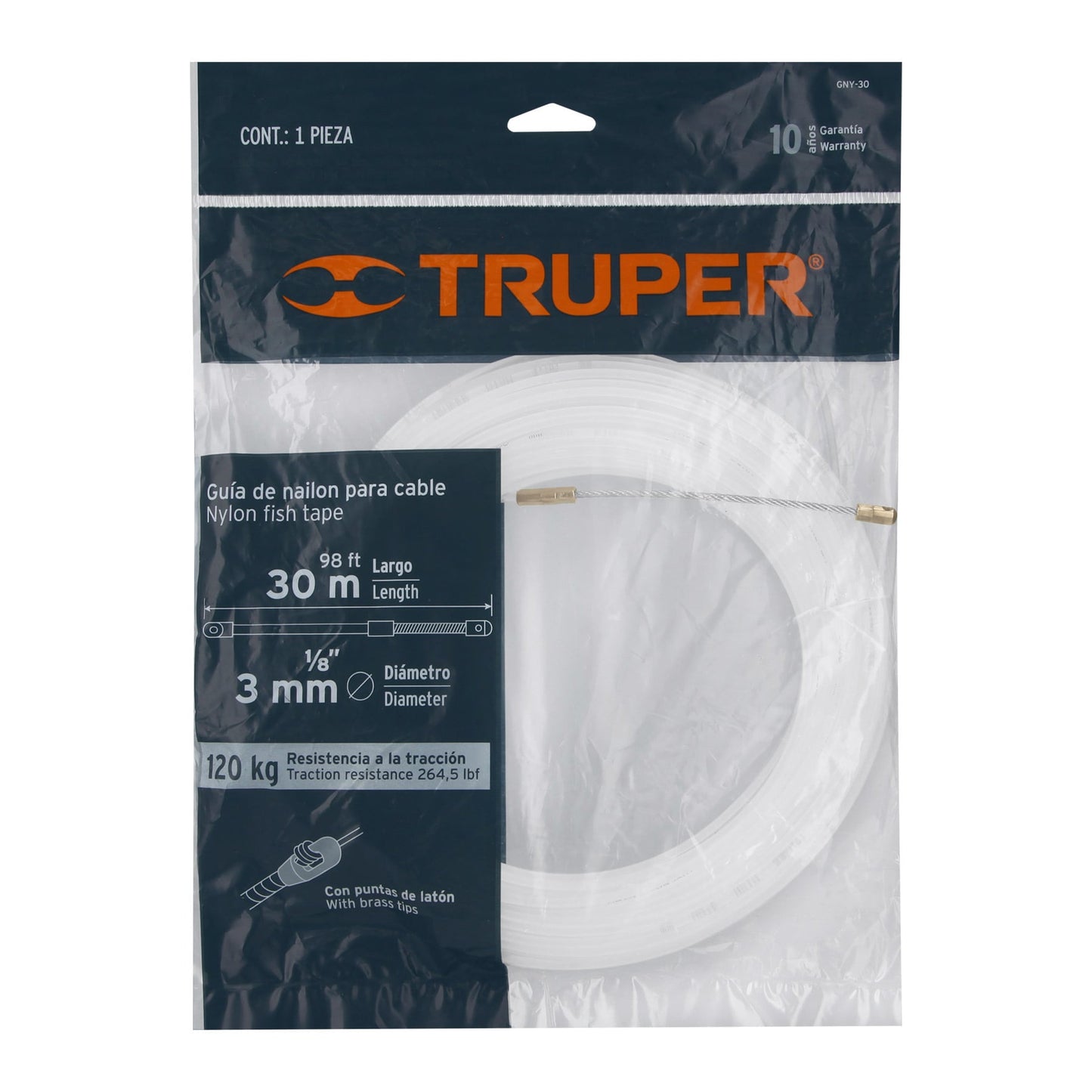 Guía de nylon para cable 30 m