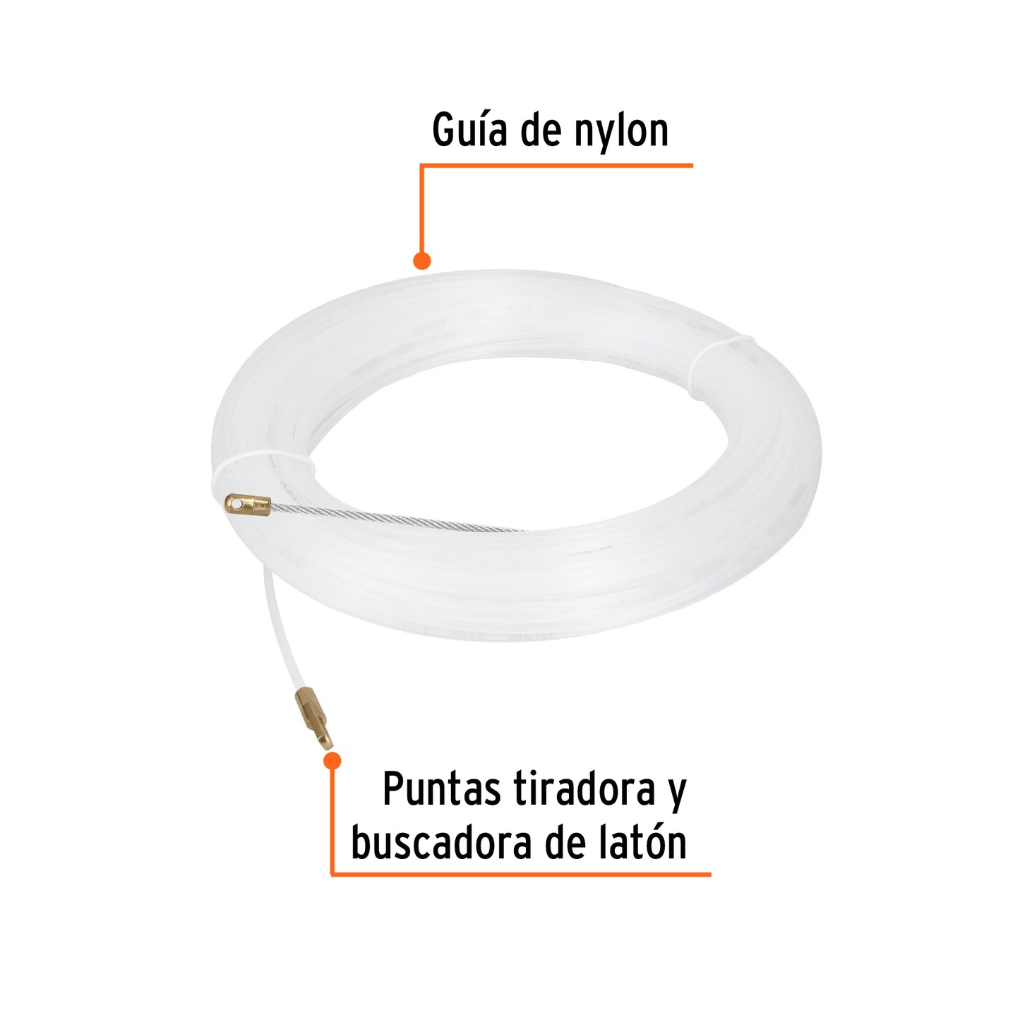 Guía de nylon para cable 30 m