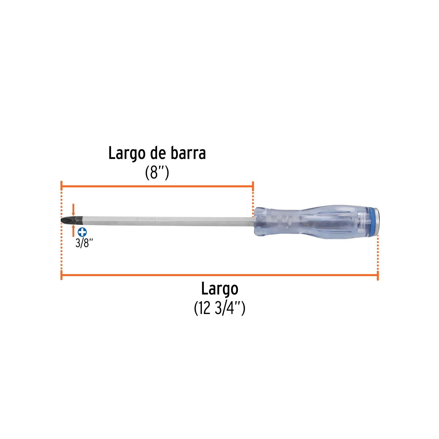 DESARMADOR DE GOLPE 3/8"X8" BARRA HEXAGONAL
