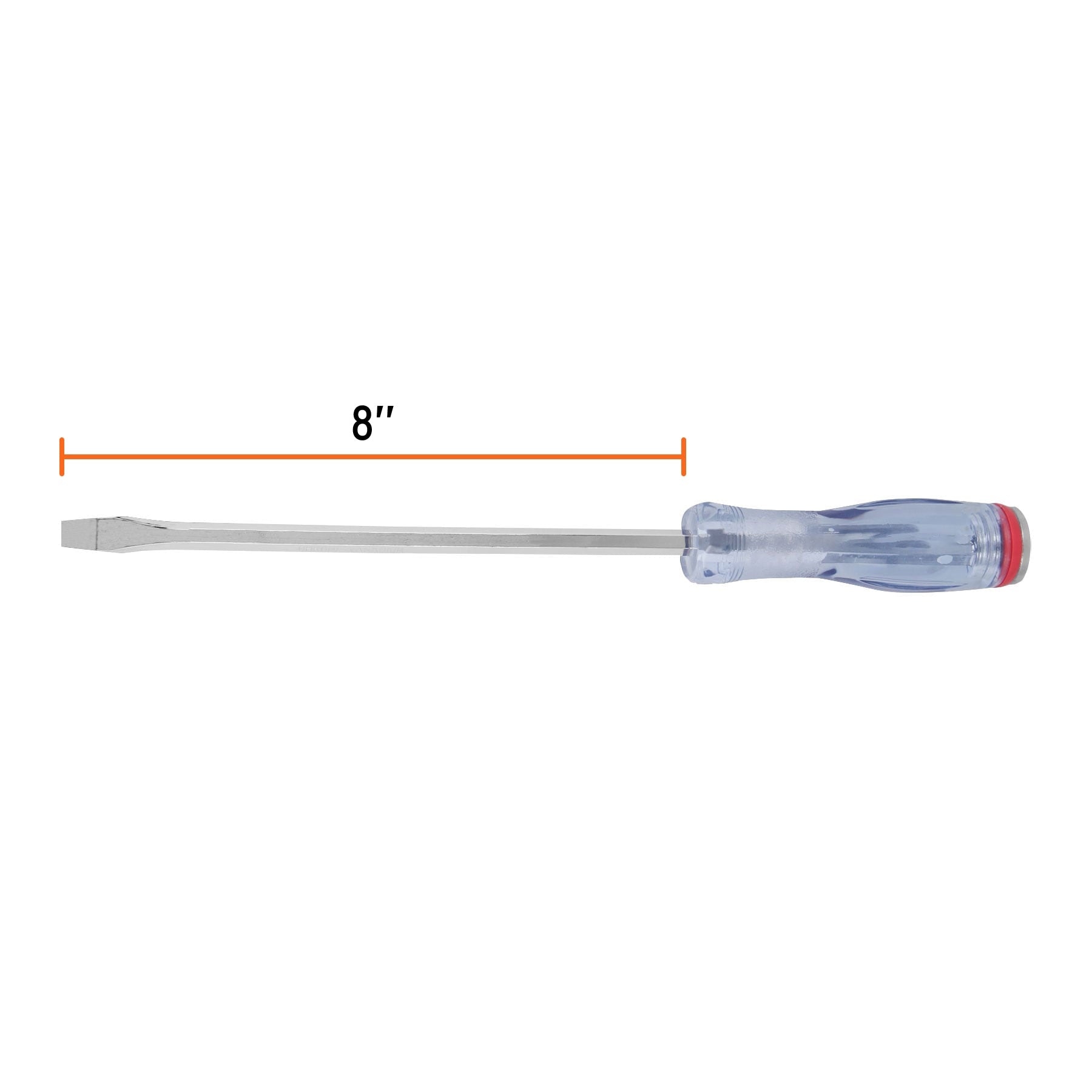 Desarmador plano, de golpe, barra cuadrada, 5/16 x 8"