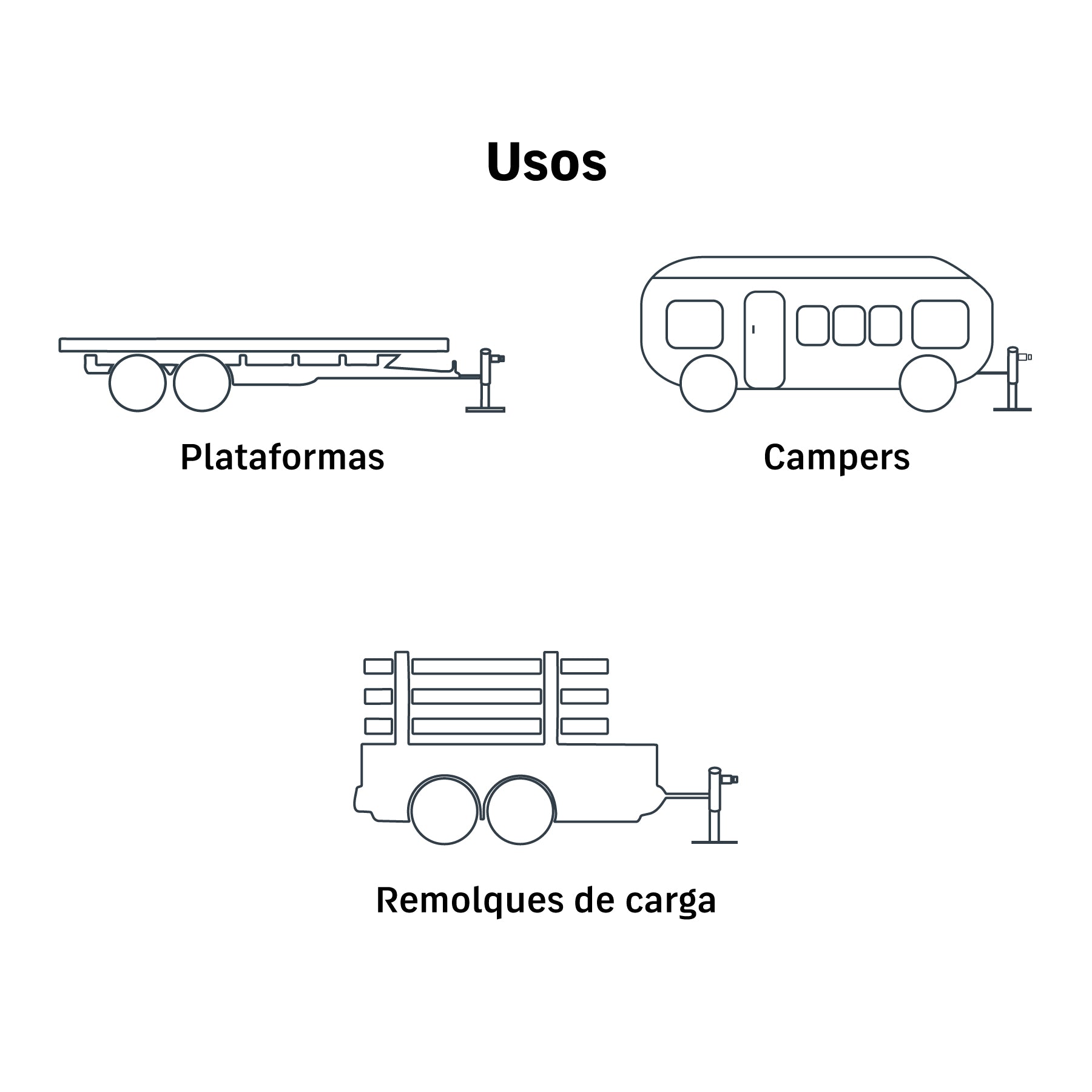 Gato fijo para remolque con base, 2000 lbs, TRUPER