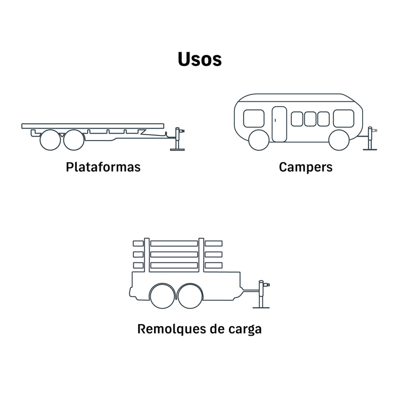 Gato fijo para remolque con base, 2000 lbs, TRUPER