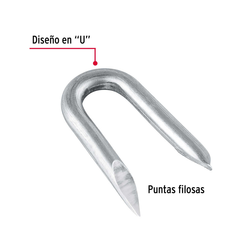 Grapa alambre púas, 1-1/4", galvanizada