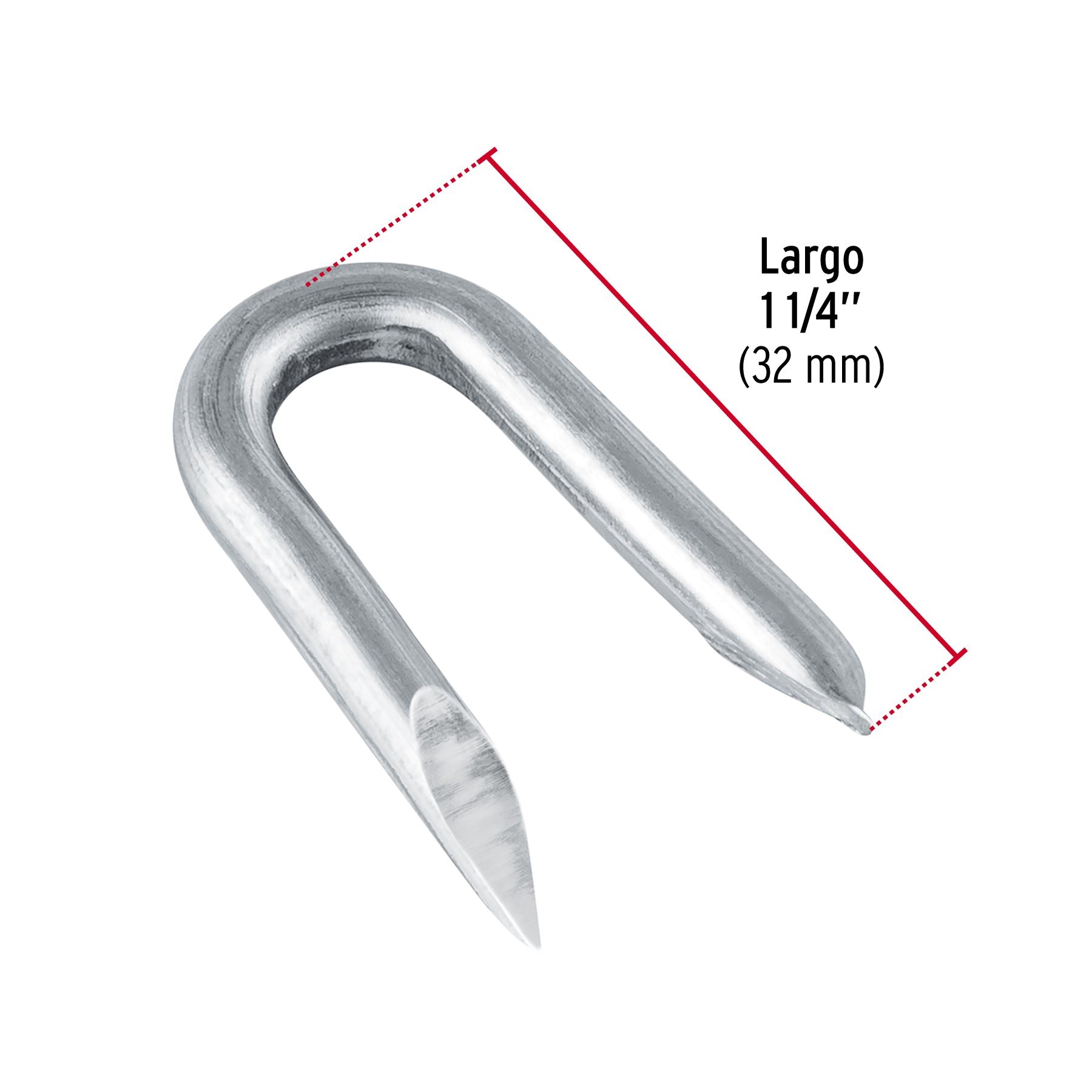 Grapa alambre púas, 1-1/4", galvanizada