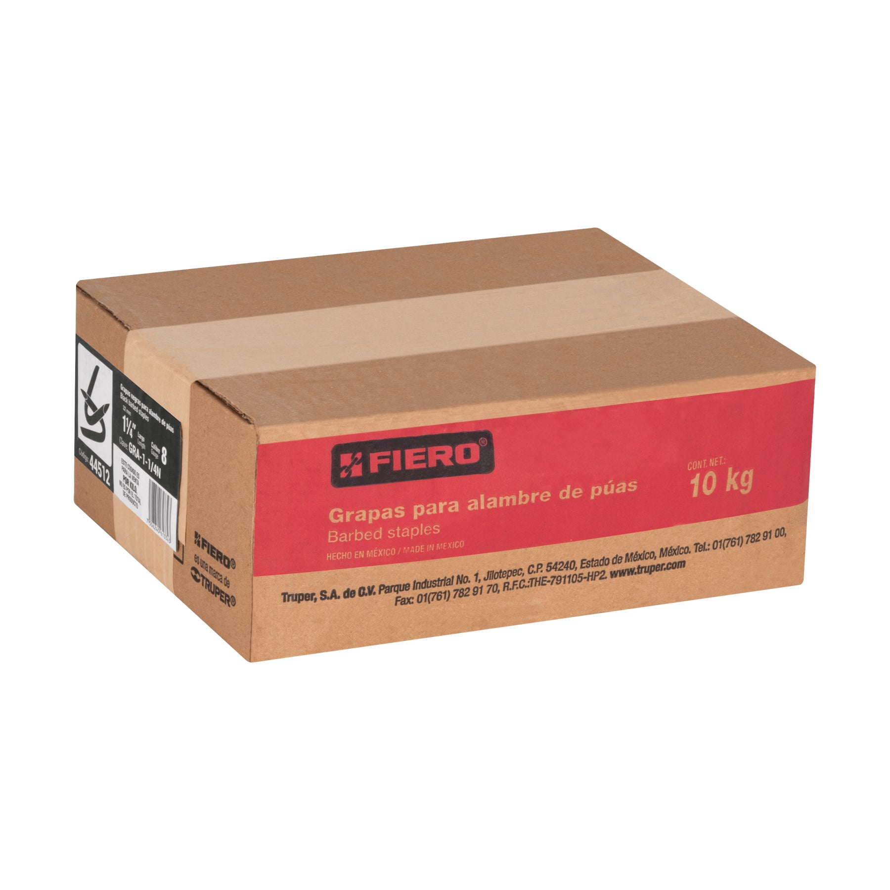 Grapa alambre púas, 1-1/4", negra