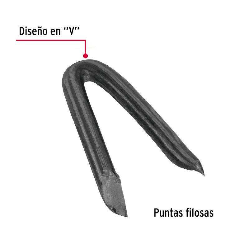 Grapa alambre púas, 1-1/4", negra