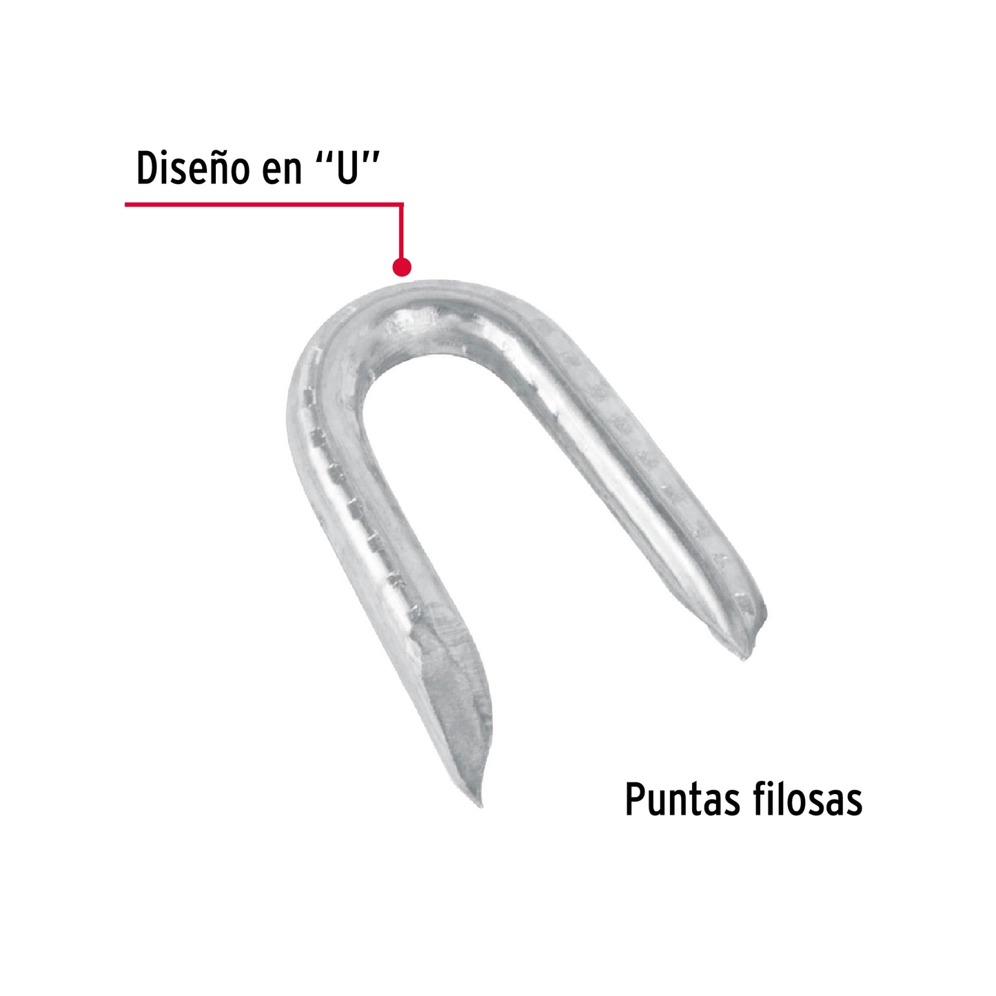 Grapa alambre púas, 1", galvanizada