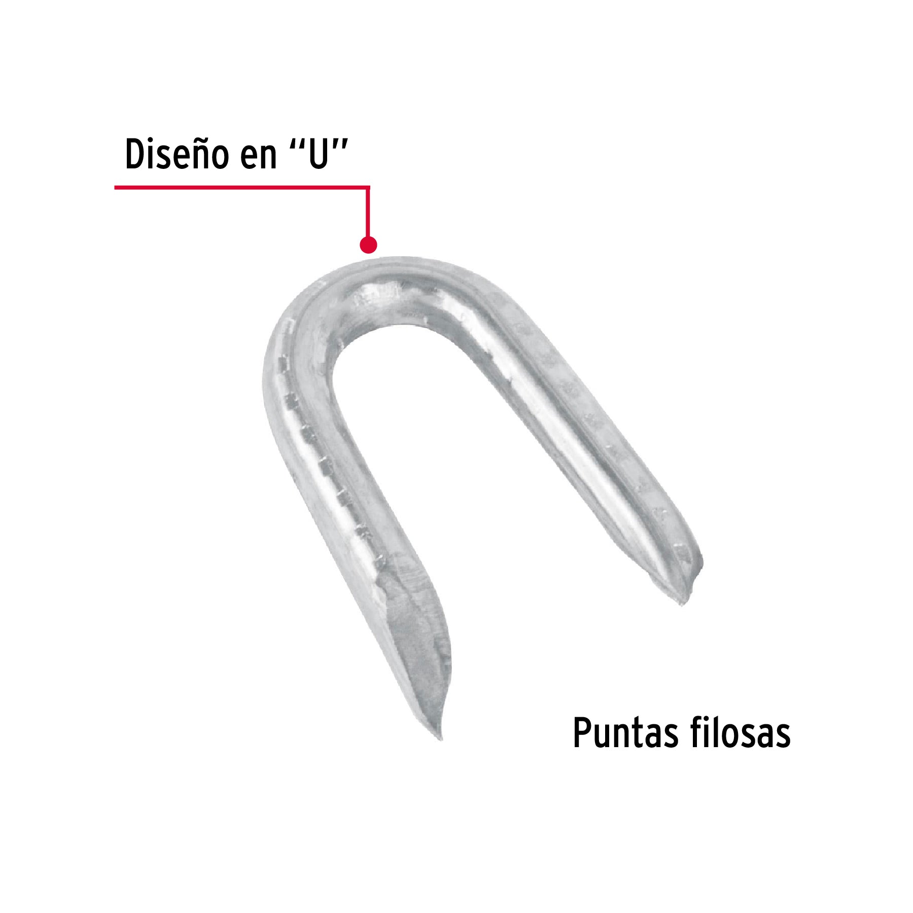 Grapa alambre púas, 1", galvanizada